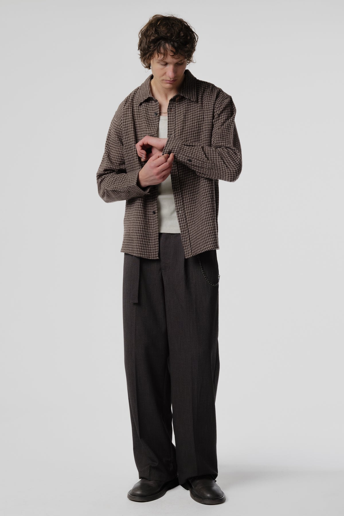 Hold LS Shirt - Brown Check