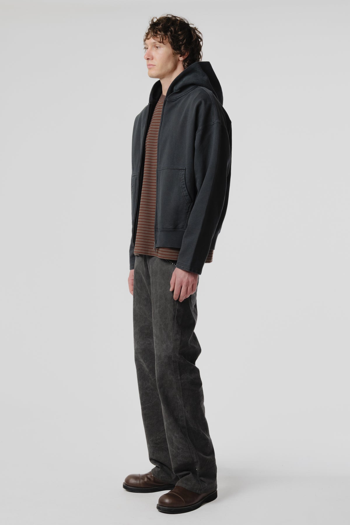 Bomber Zip Hood - Black