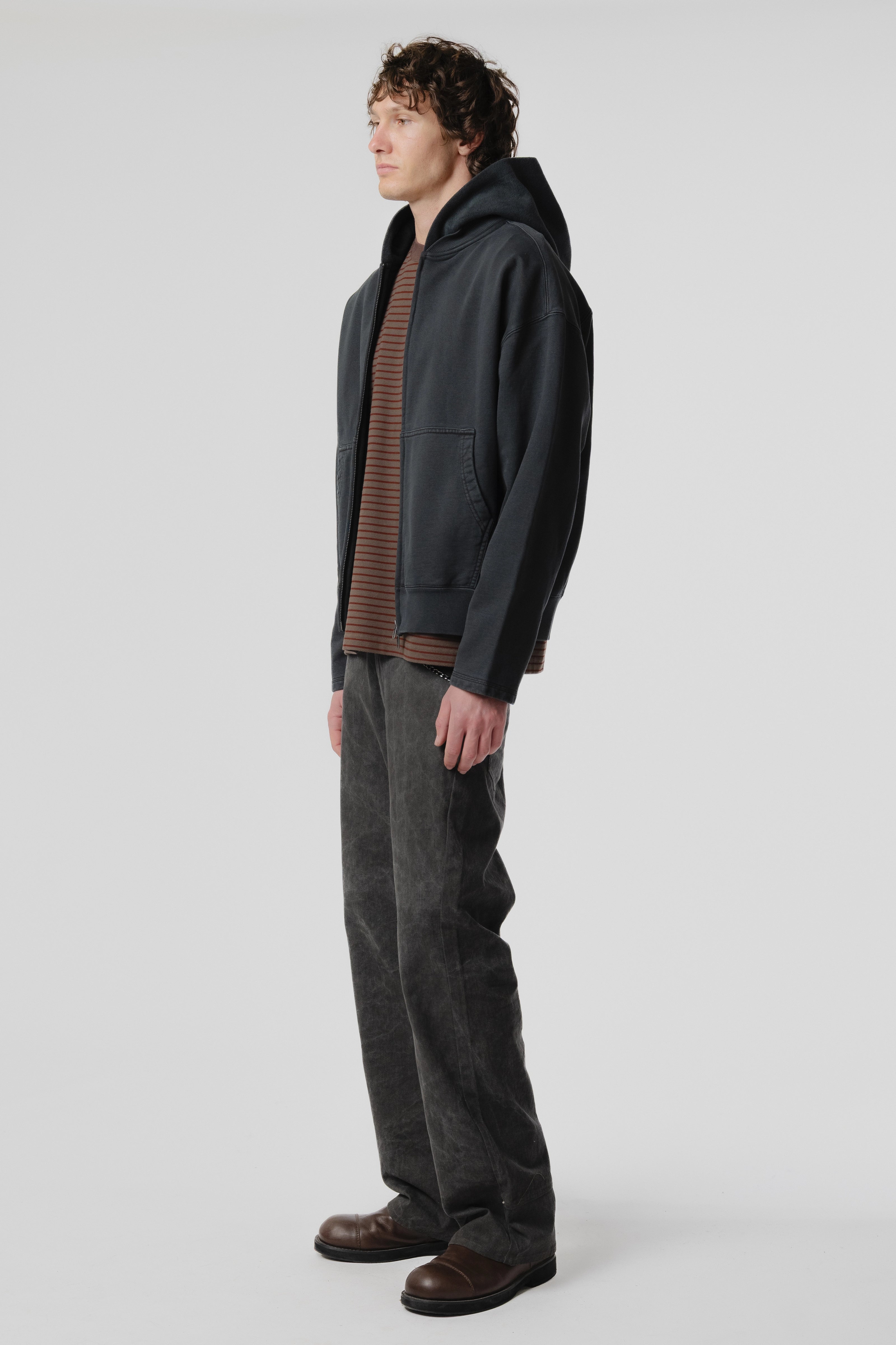 Bomber Zip Hood - Black
