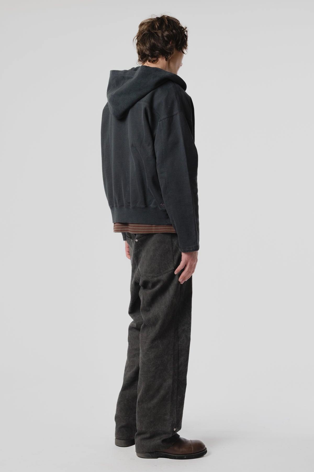 Bomber Zip Hood - Black