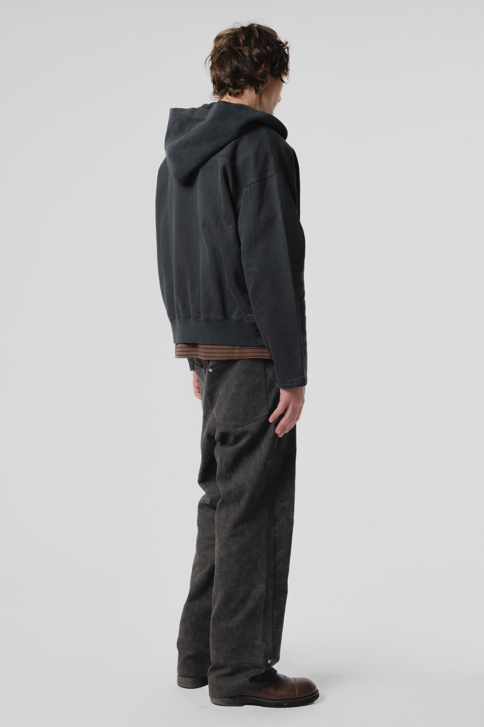 Bomber Zip Hood - Black