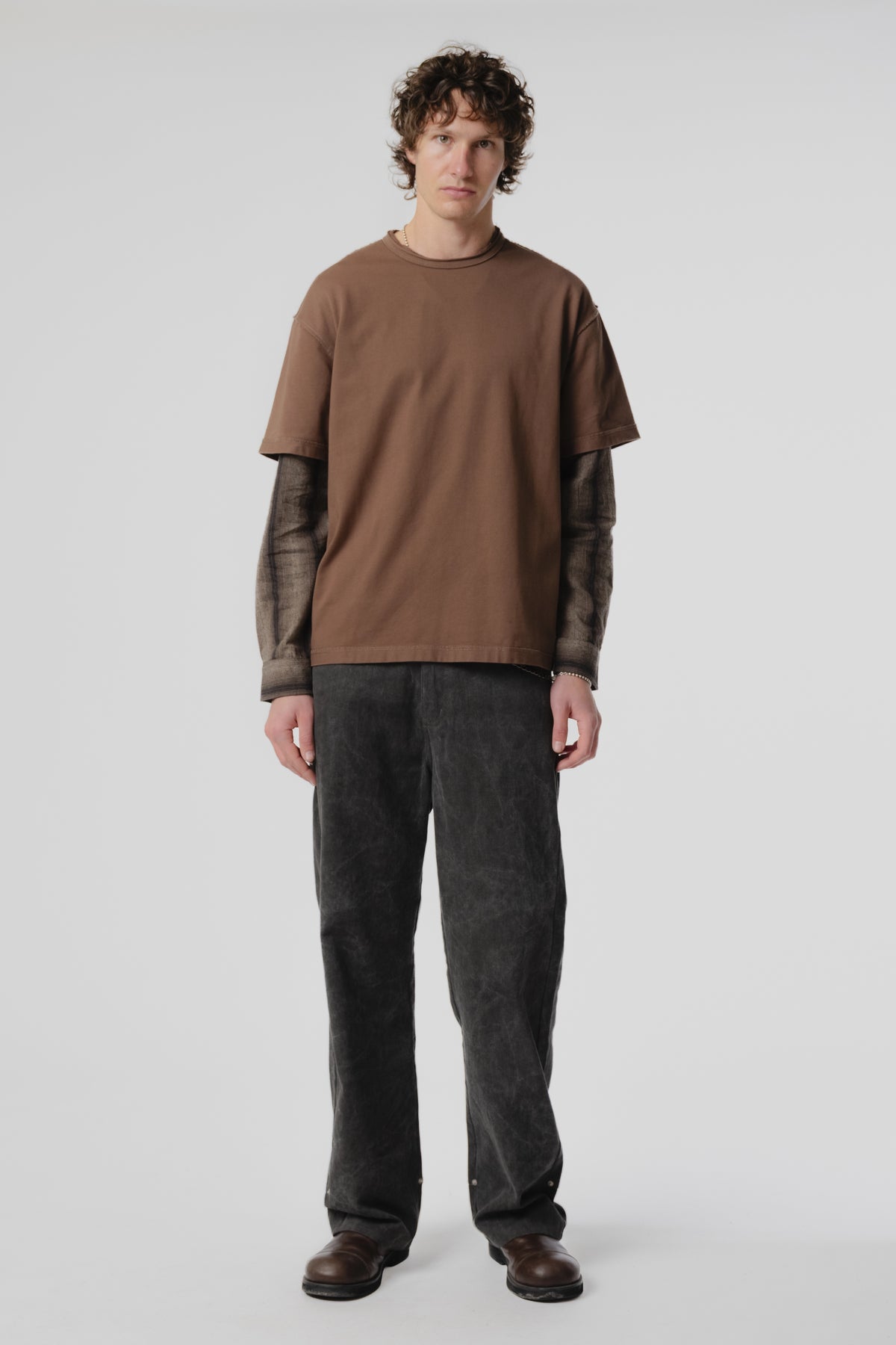 Dead End Shirt - Brown/Ash Stripe