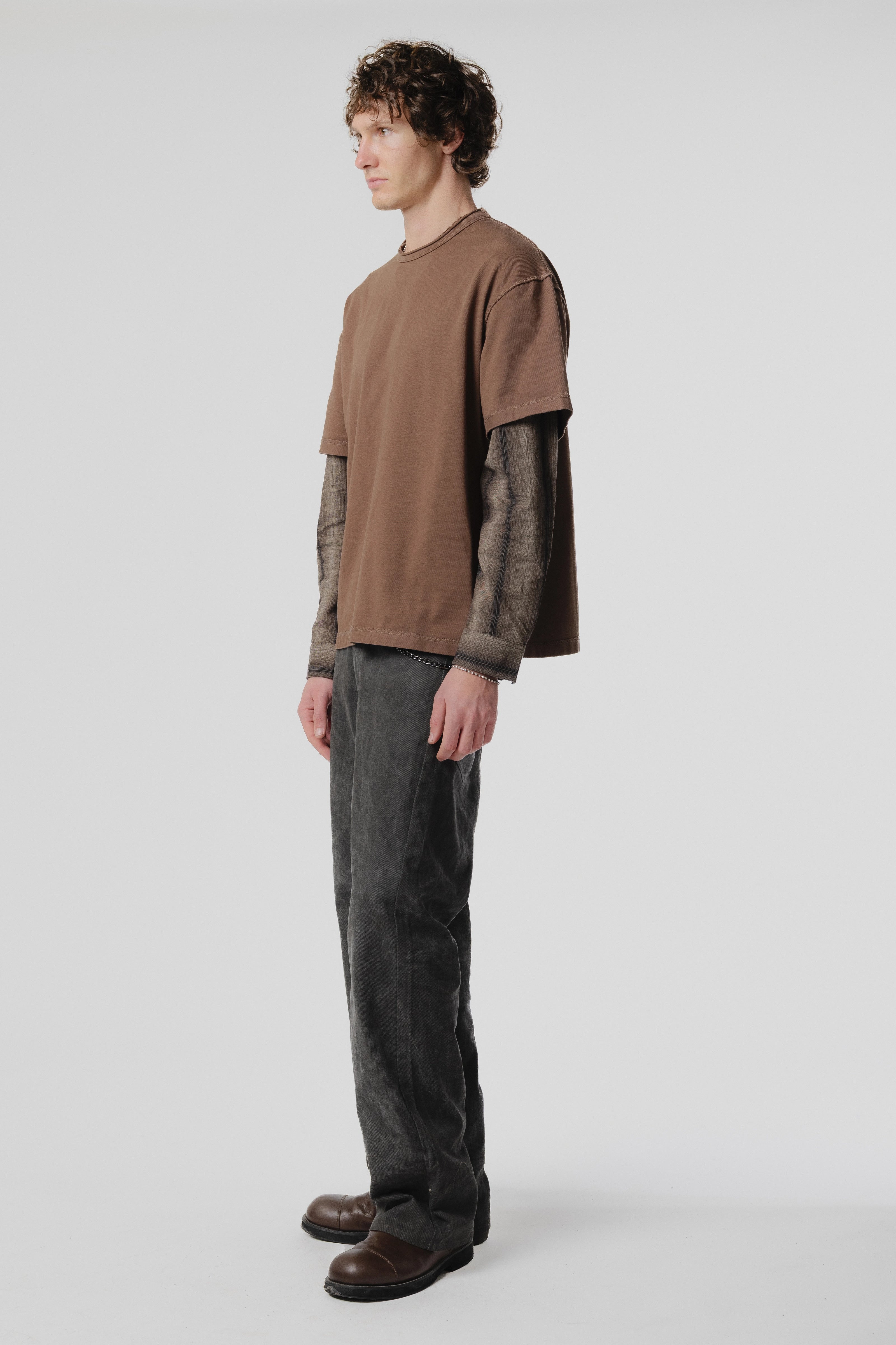 Dead End Shirt - Brown/Ash Stripe
