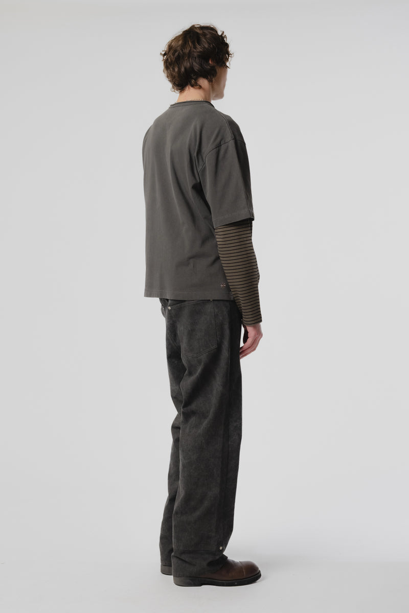 Dream Layer T-Shirt - Charcoal Stripe