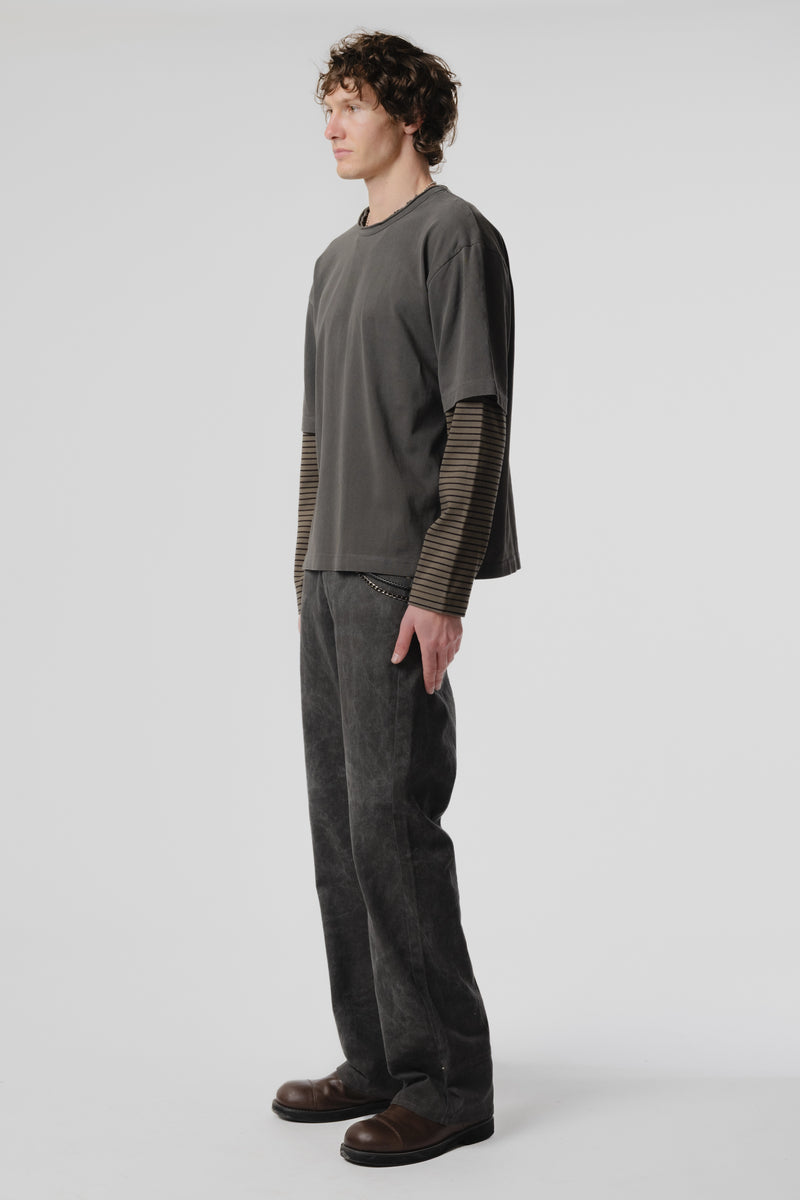 Dream Layer T-Shirt - Charcoal Stripe