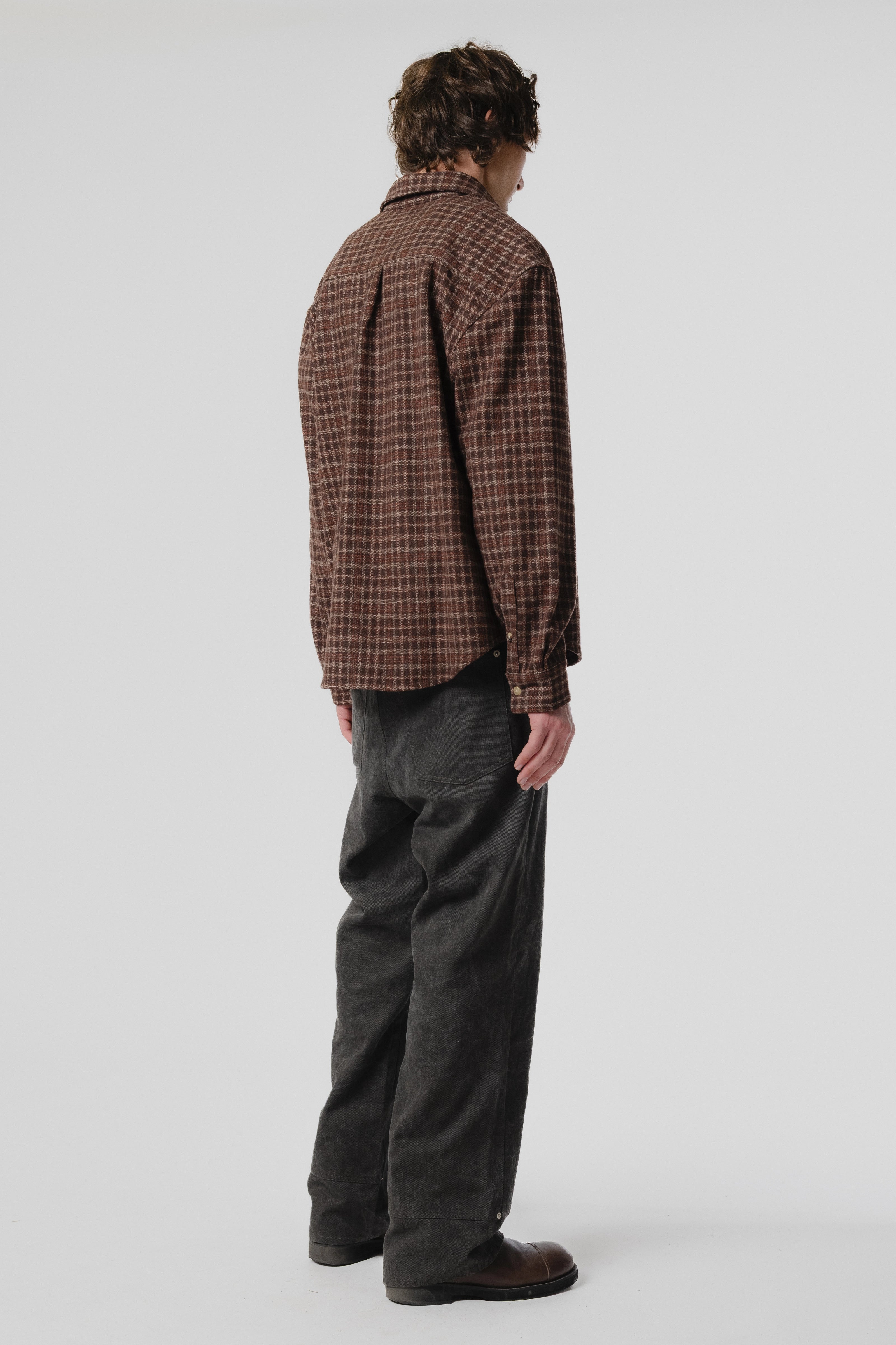 Drop LS Shirt - Brown Plaid