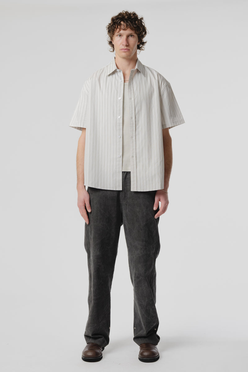 Drop SS Shirt - Grey Stripe