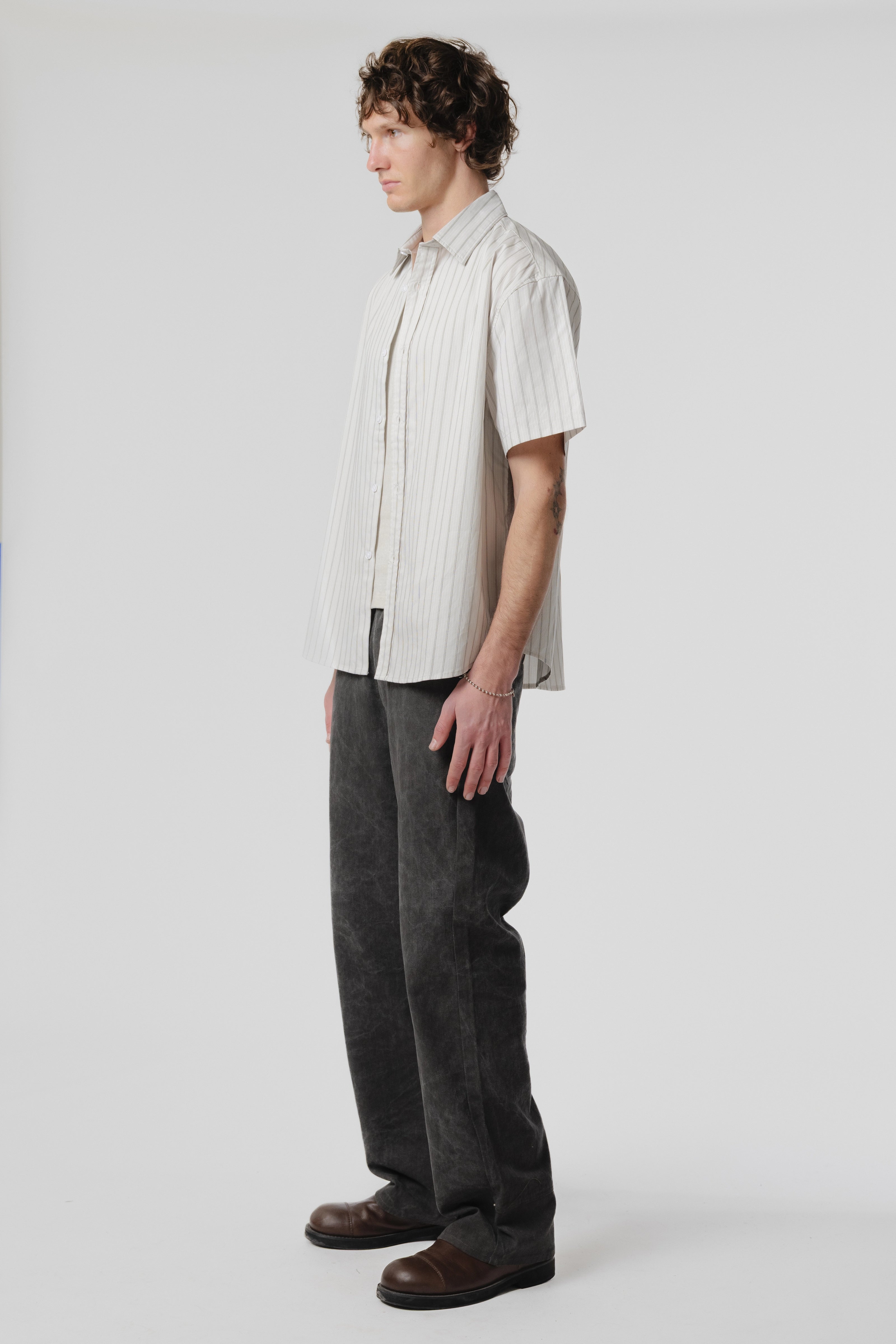 Drop SS Shirt - Grey Stripe