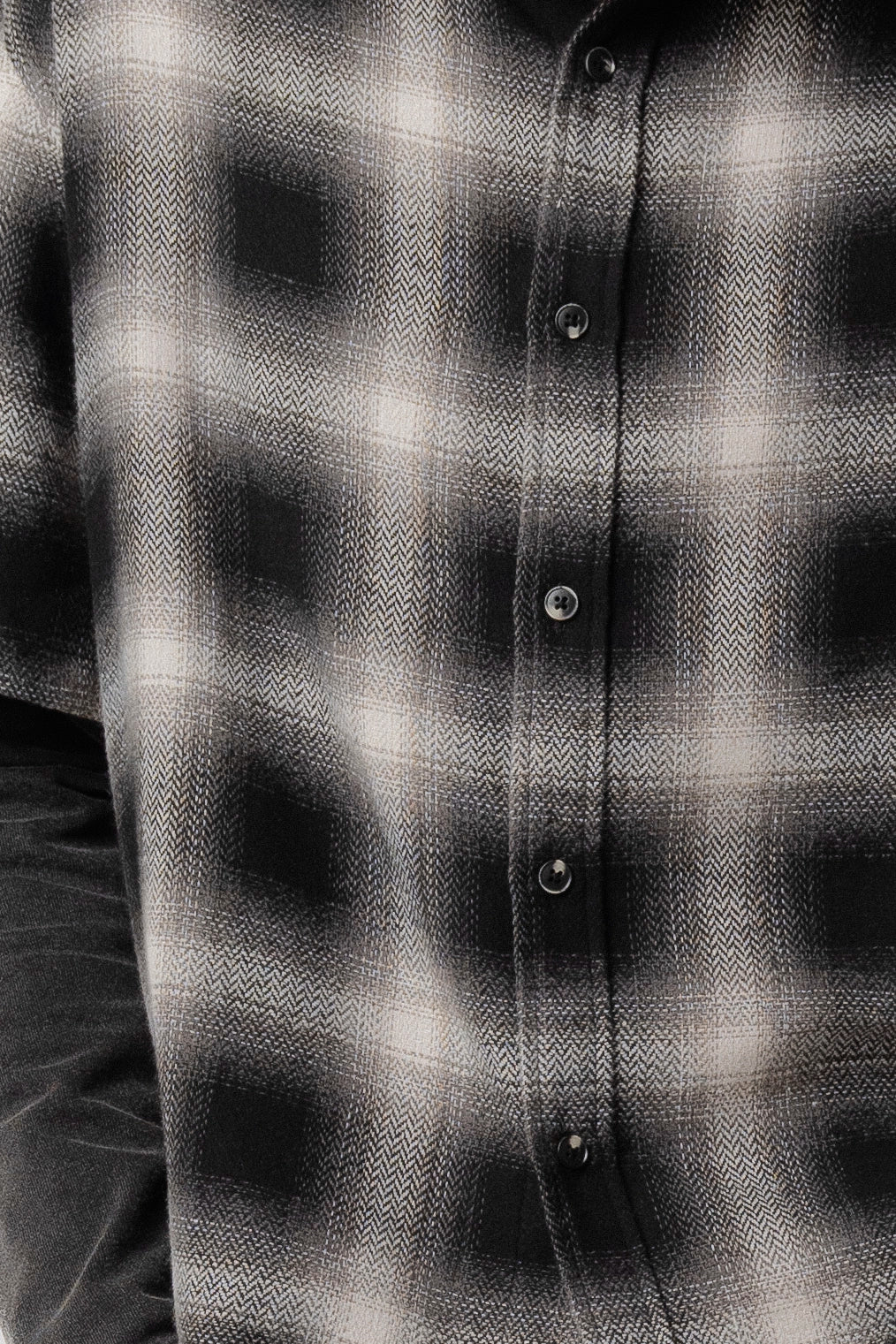 LS Layer Shirt - Black/Bone Plaid