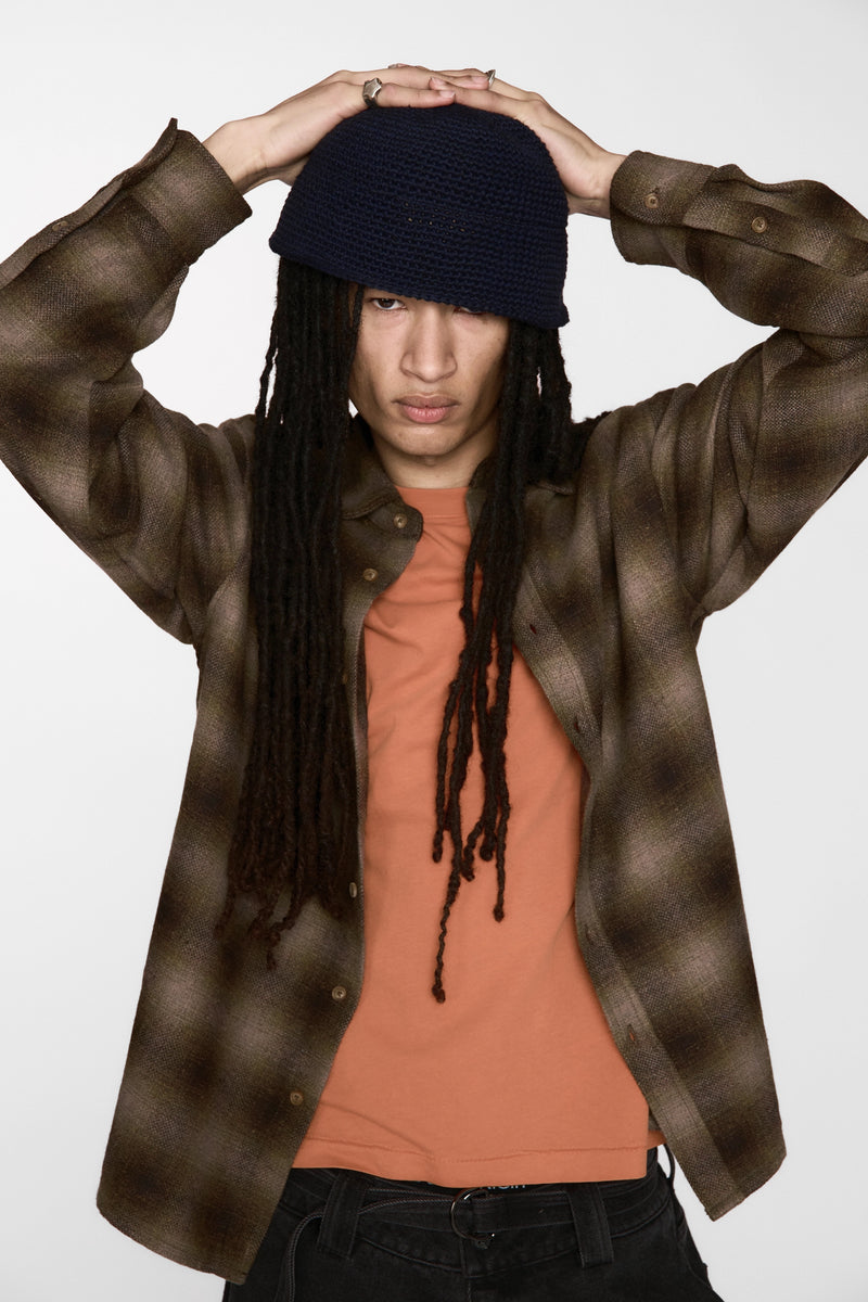 Hold LS Shirt - Brown Plaid