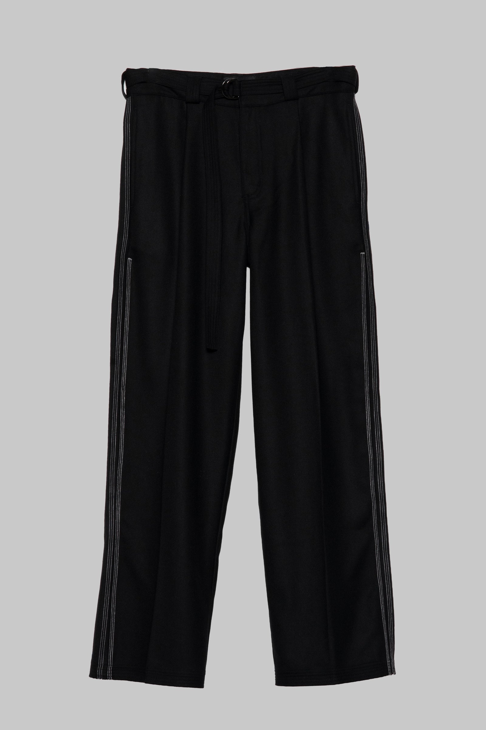Pleated Work Pant - Black/White