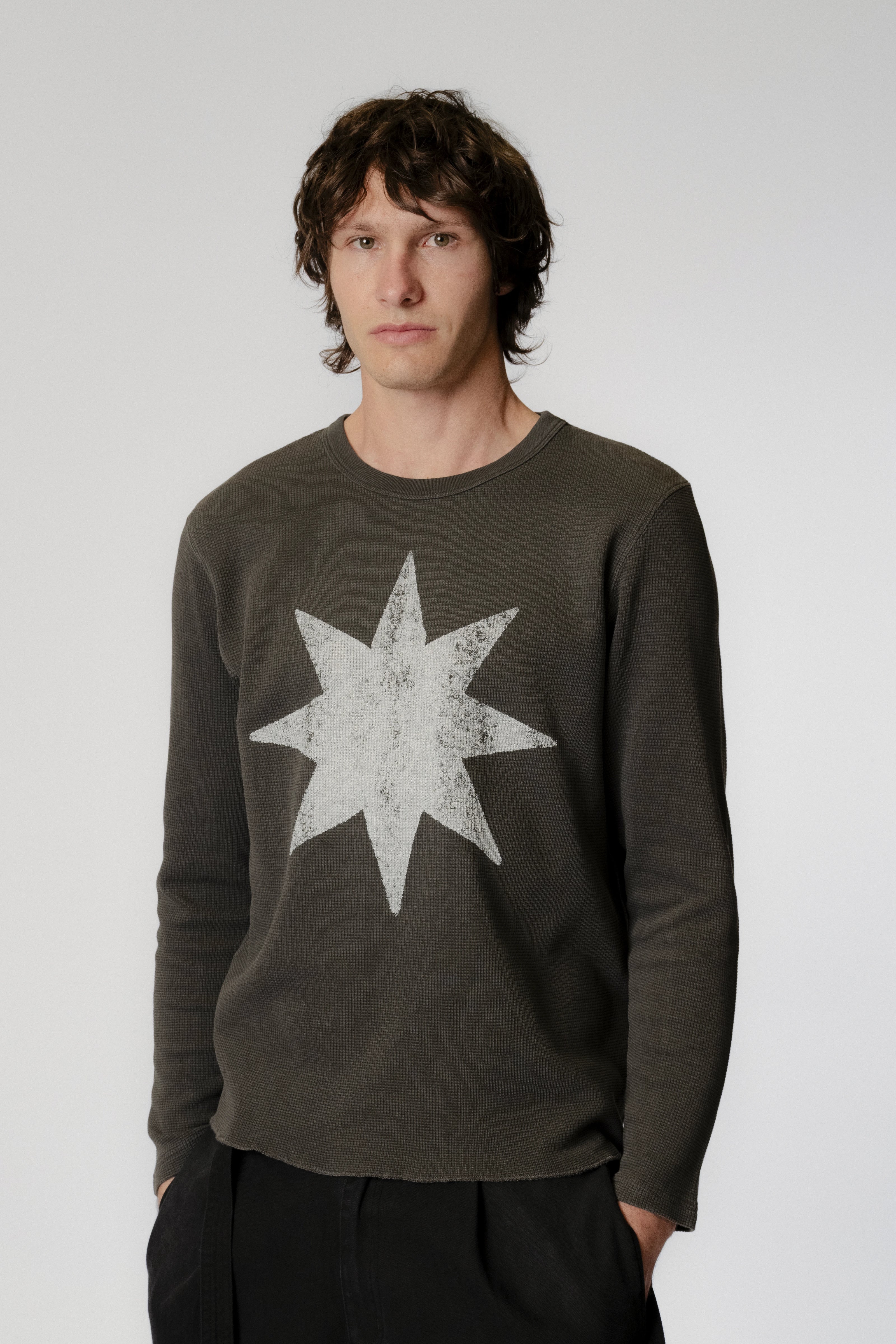 Star Drive Waffle LS - Charcoal