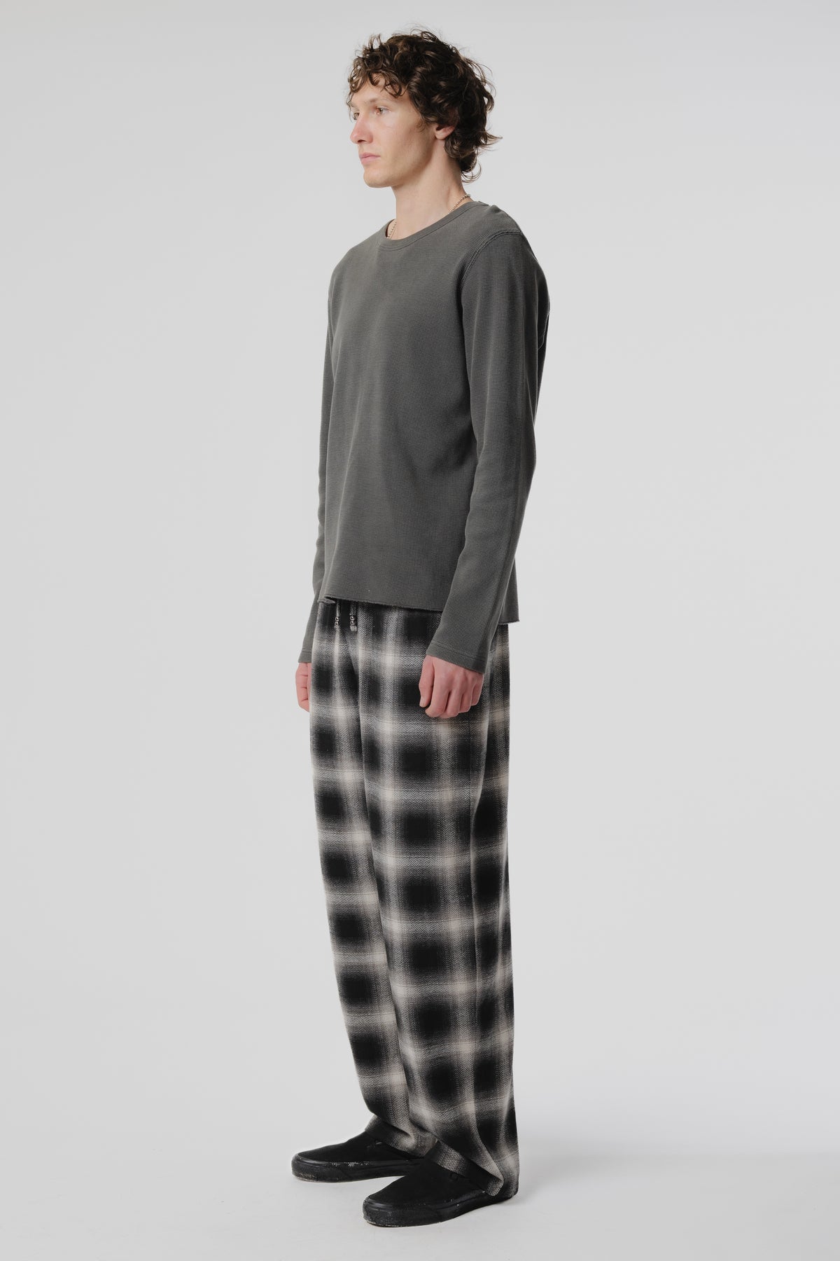 Baggy Pant - Black/Plaid