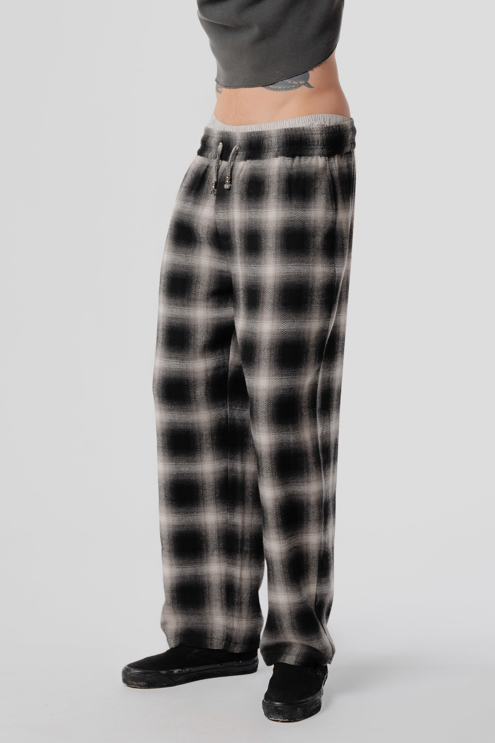 Baggy Pant - Black/Plaid