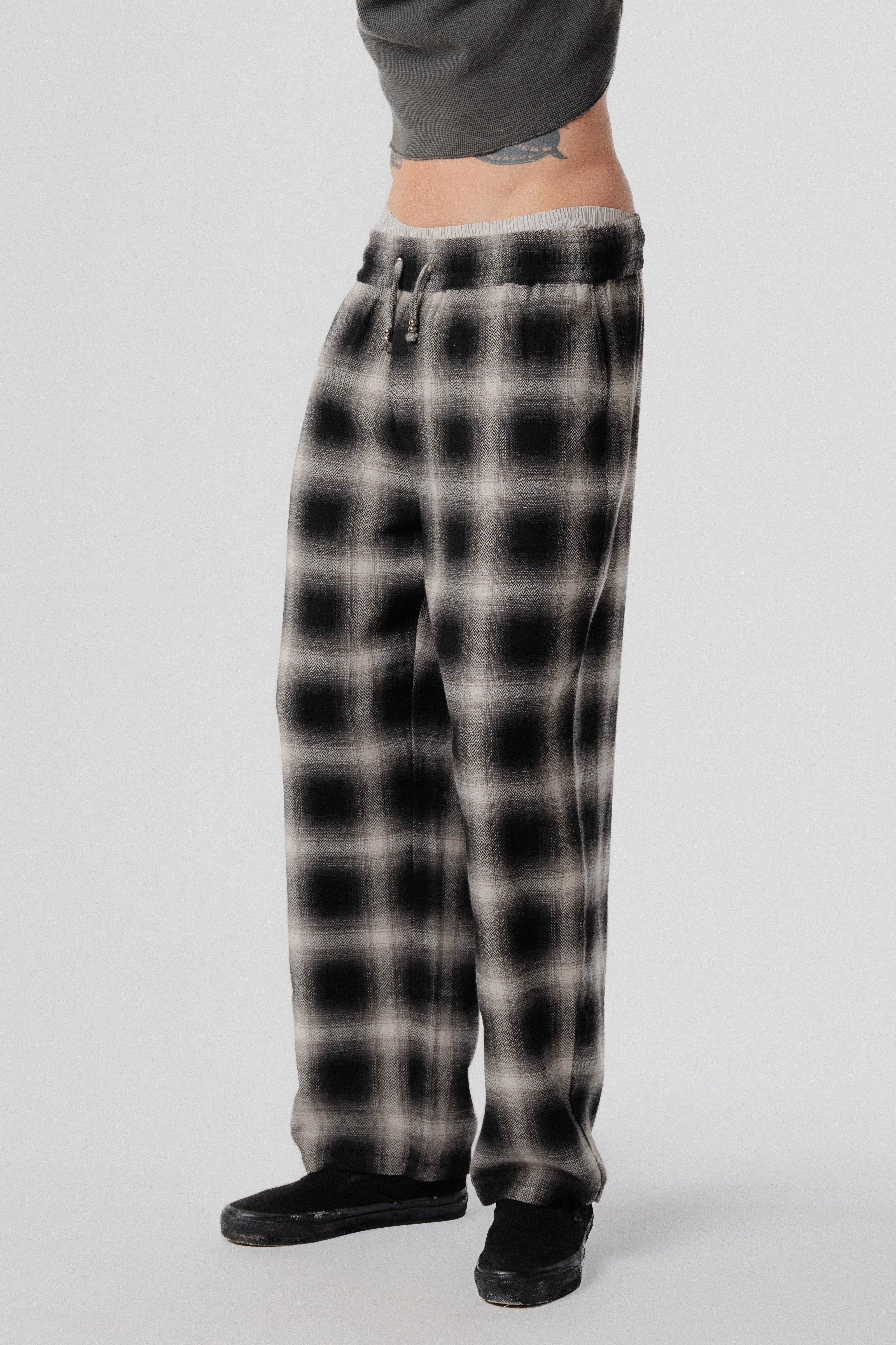 Baggy Pant - Black/Plaid