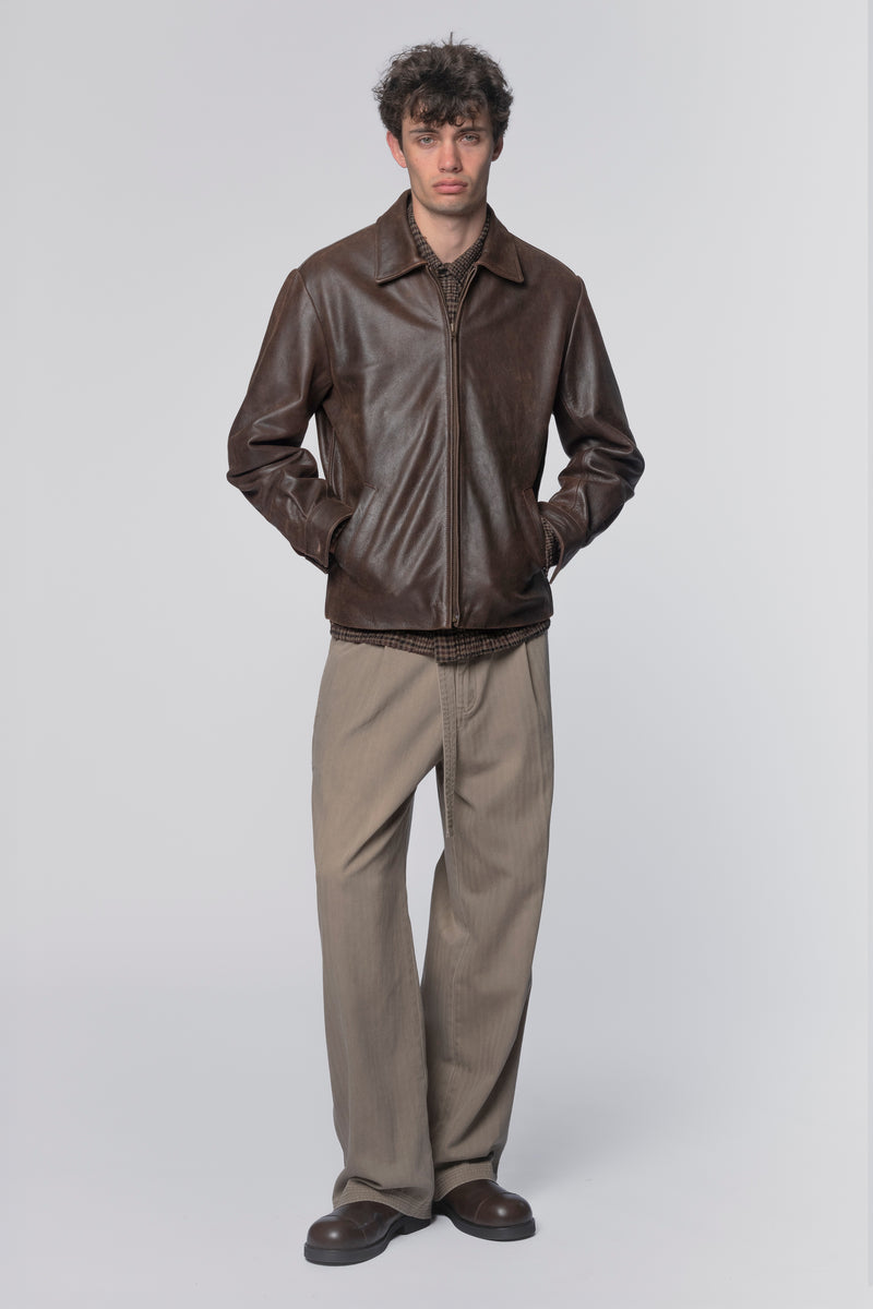 BANK JACKET - BROWN