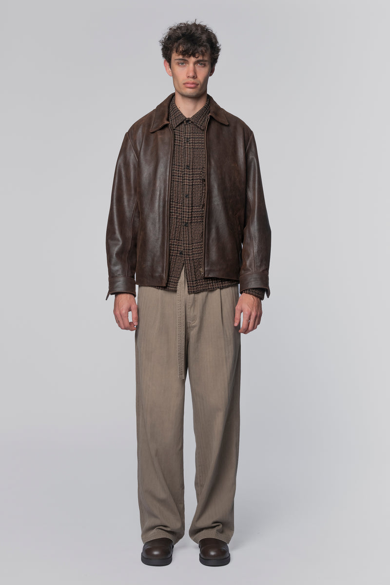 BANK JACKET - BROWN