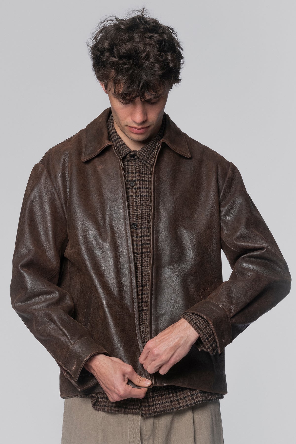 BANK JACKET - BROWN
