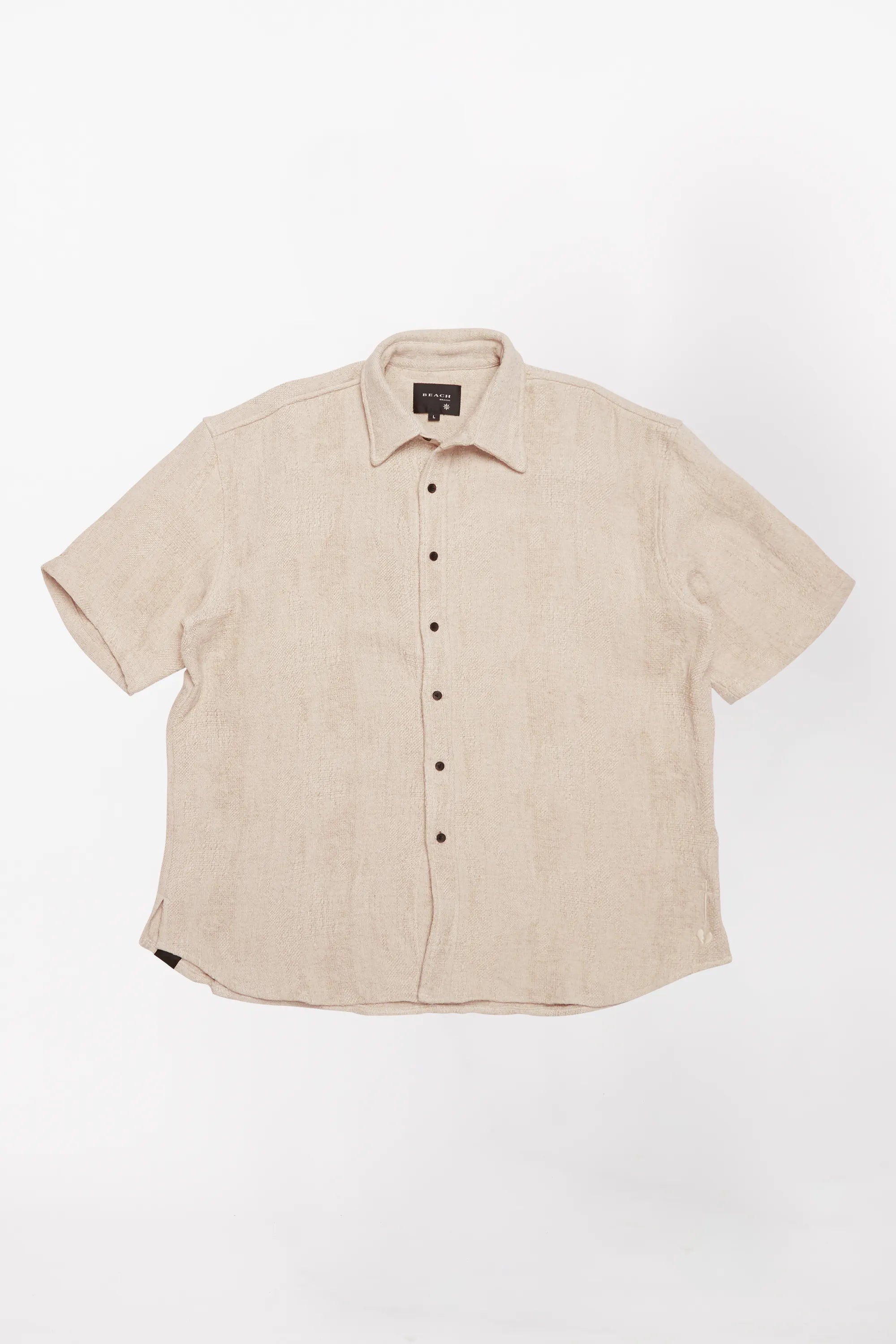 Beach Brains Big SS Shirt Bone on a white background