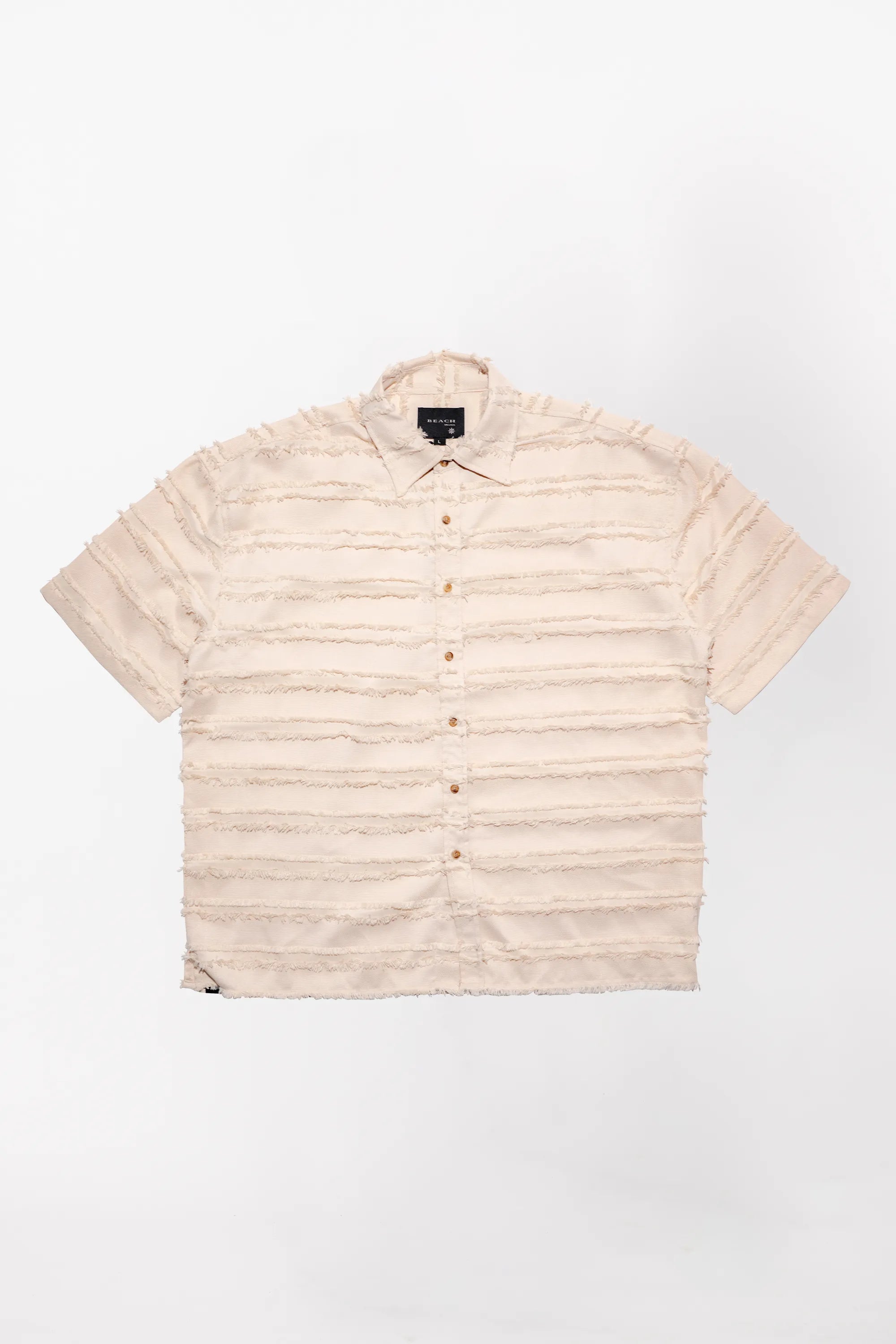 Boxy SS Shirt Bone designed by Beach Brains on a white background