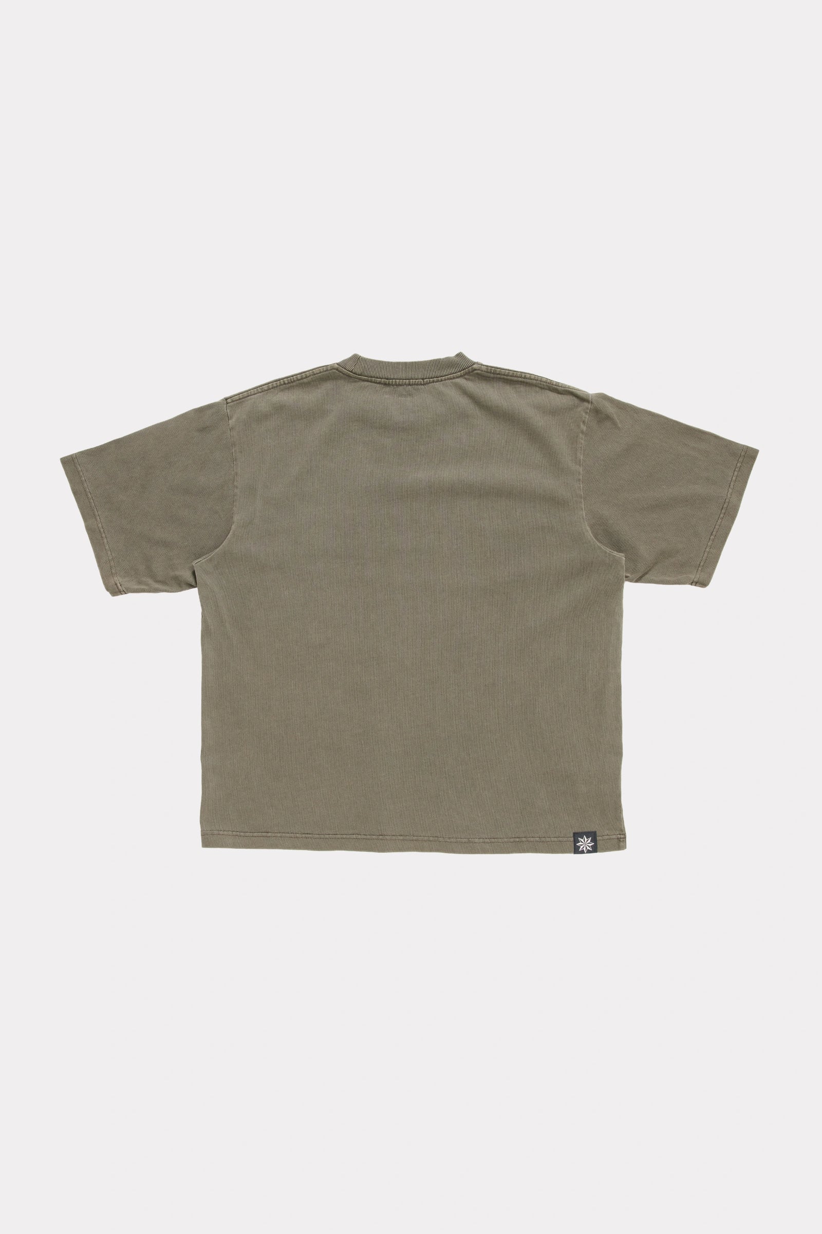Vew of the back of the Fatigue Dream T-Shirt designed by Beach Brains