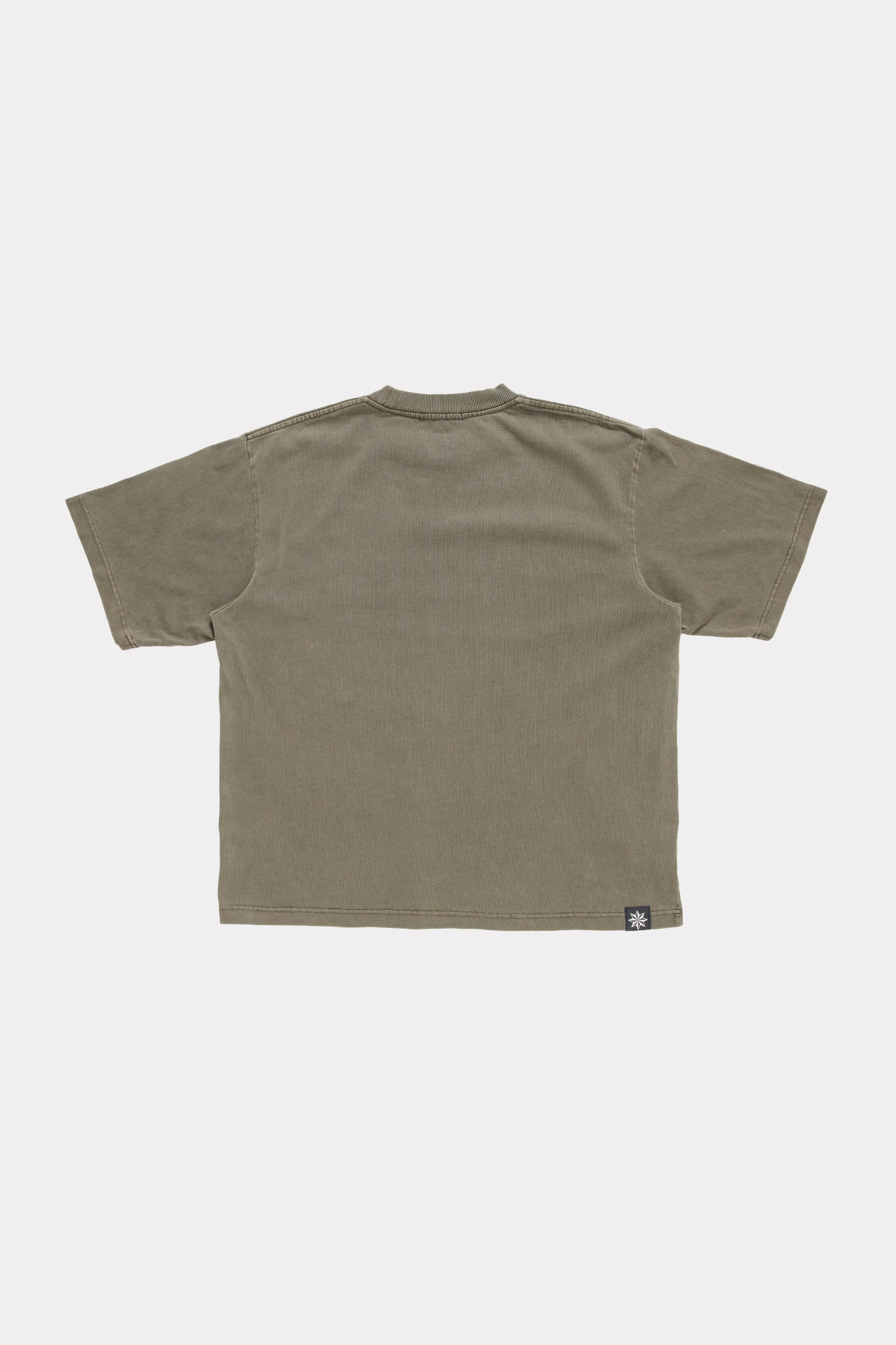 Vew of the back of the Fatigue Dream T-Shirt designed by Beach Brains