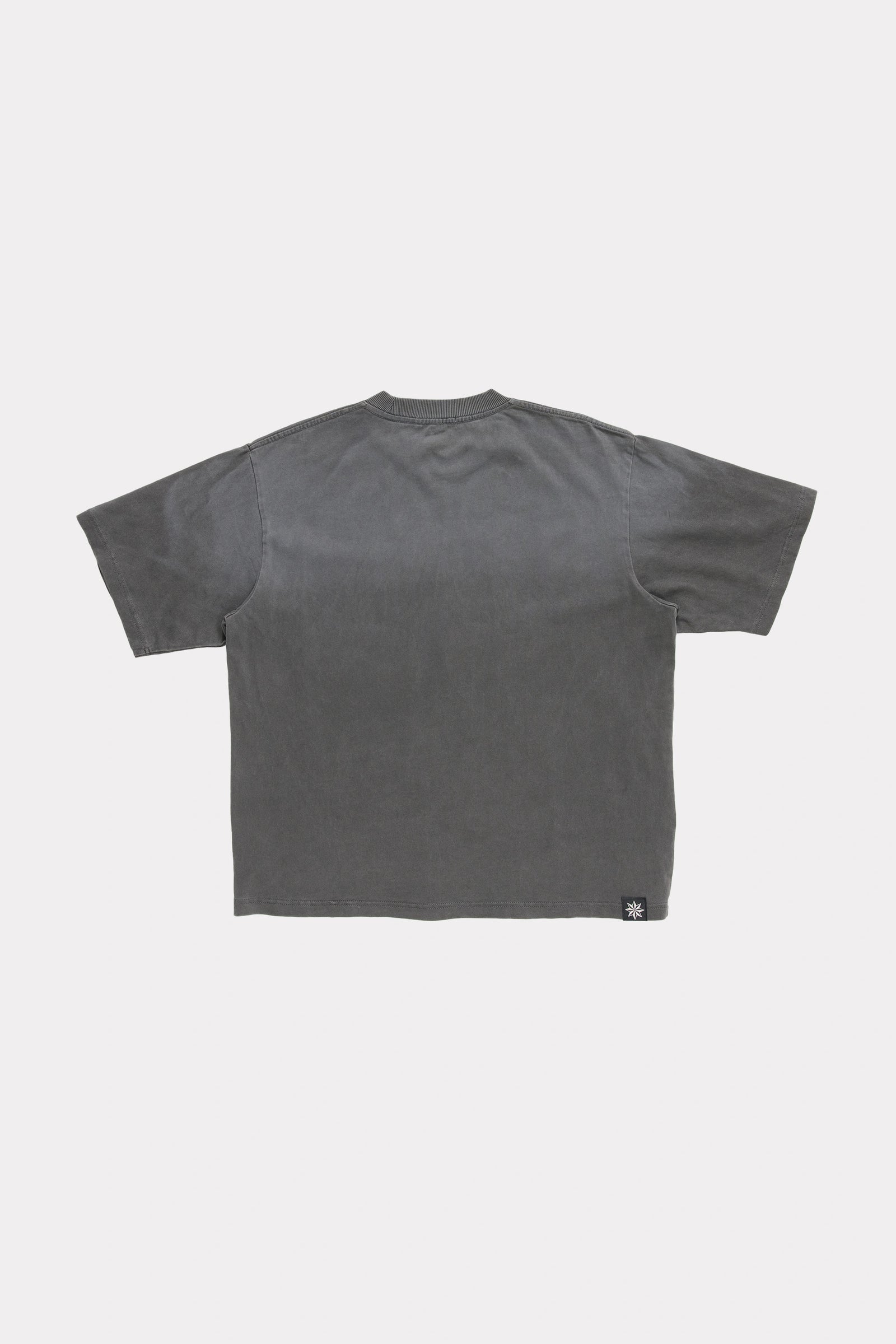 Back view of a Sun Faded Black Dream T-Shirt on a white background