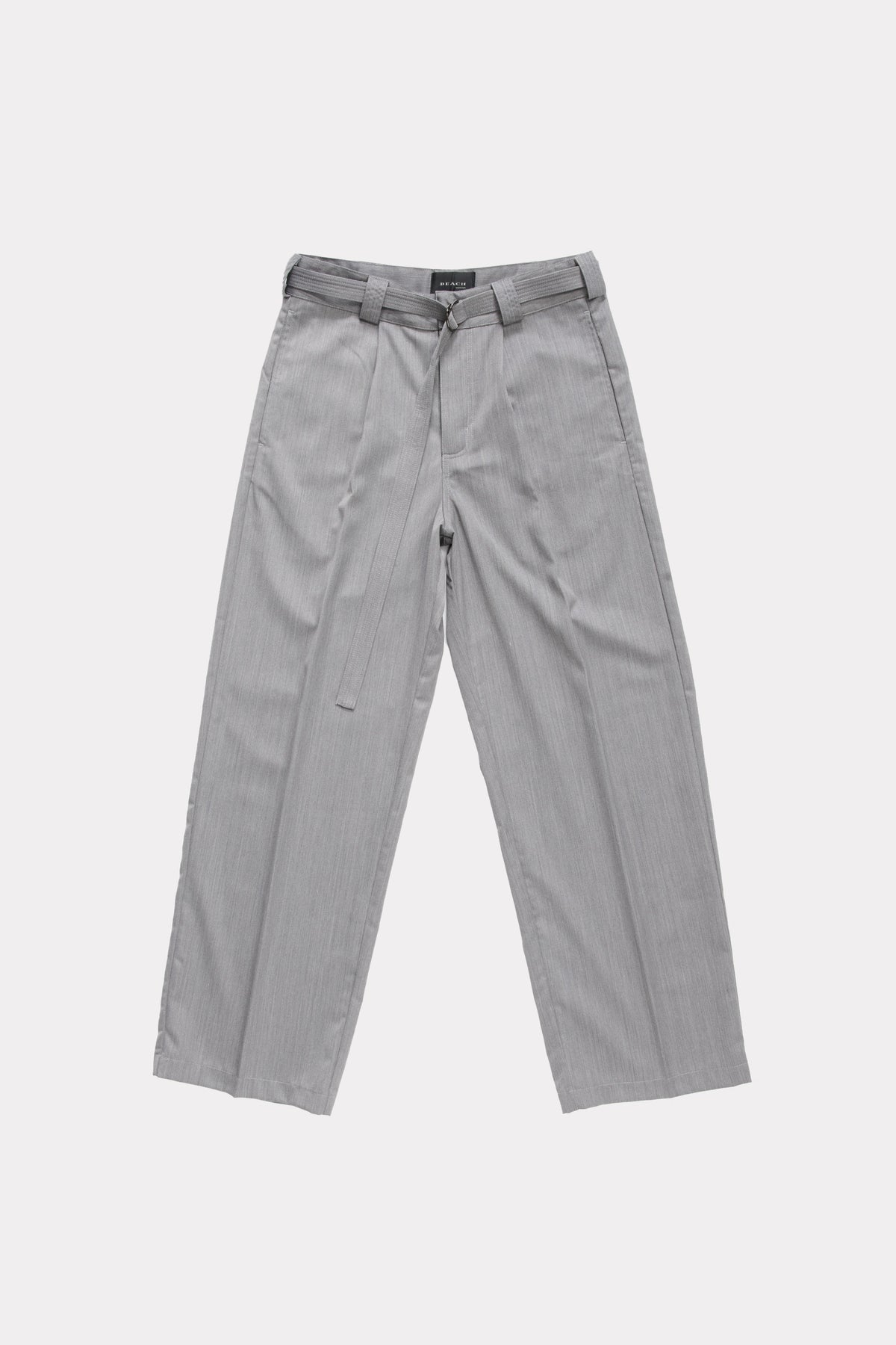 Grey trousers on a white background
