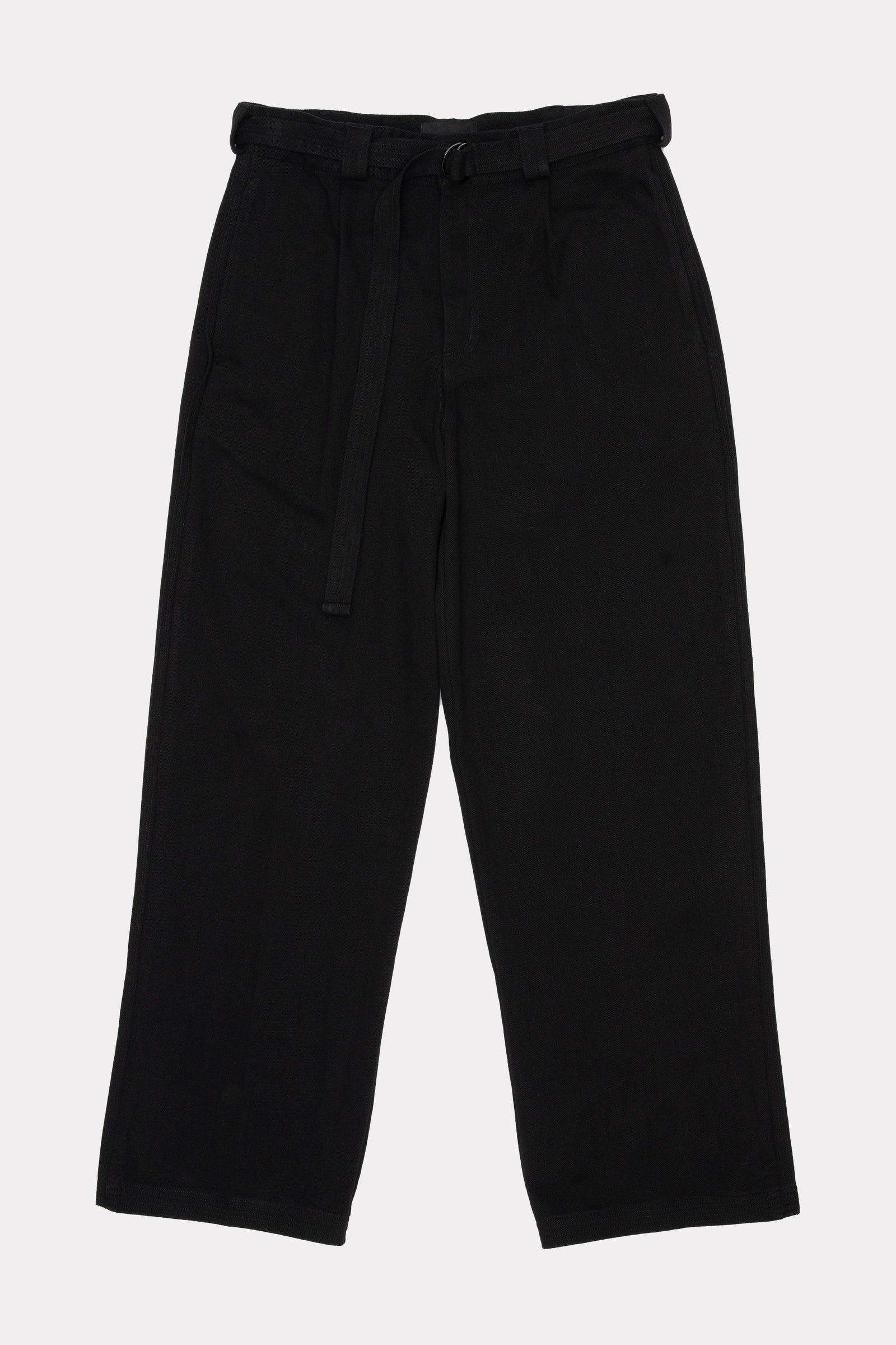 Pleated Work Pants in Black by Beach Brains on a white background
