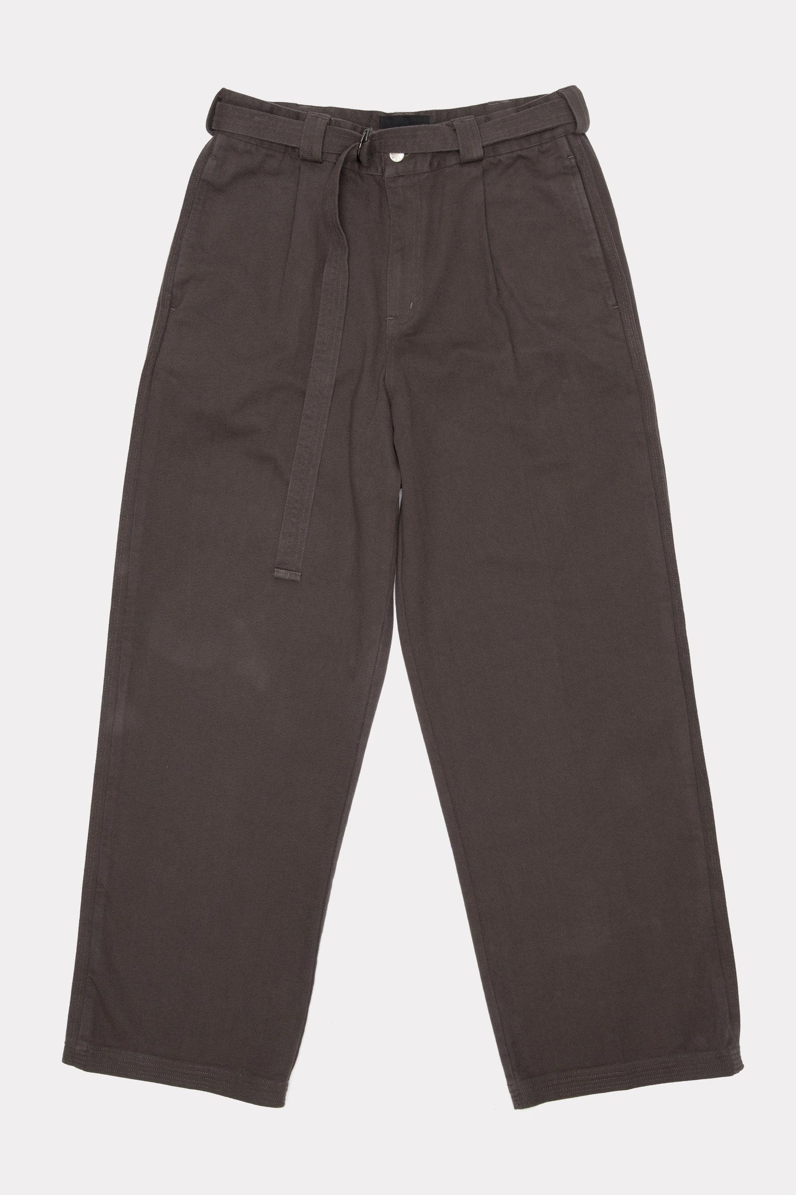 Dark Grey Pleated Work Pants by Beach Brains on a white background