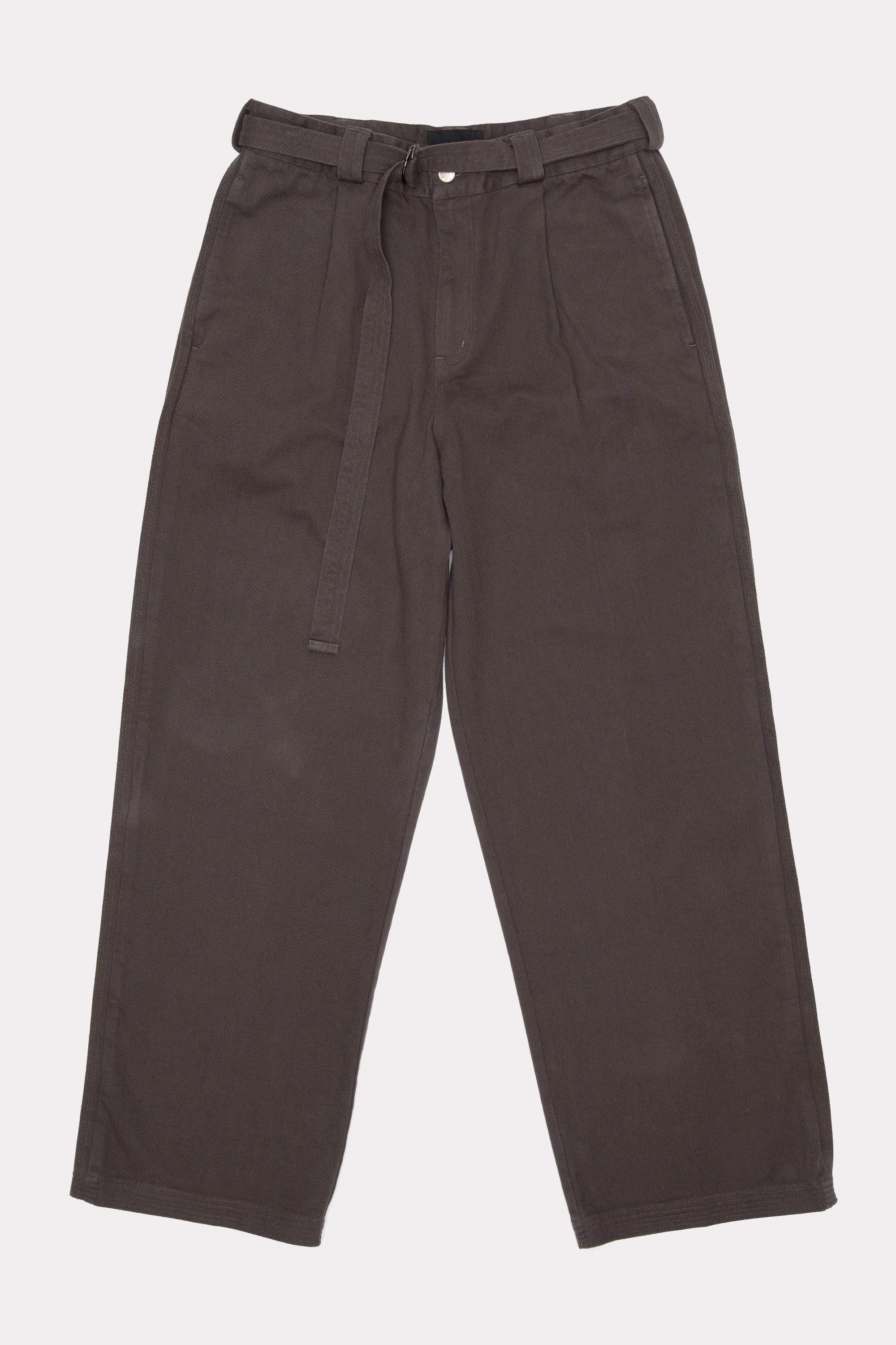 Dark Grey Pleated Work Pants by Beach Brains on a white background