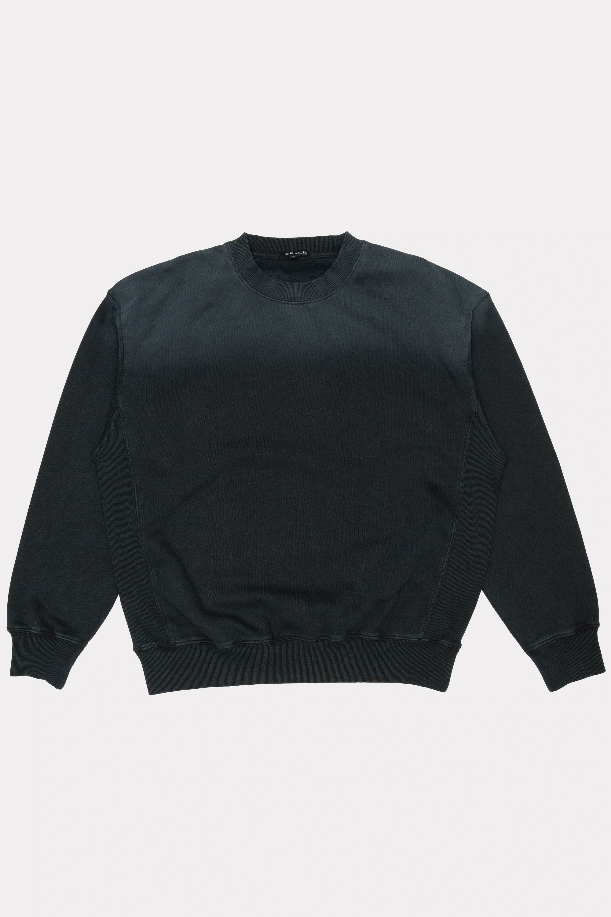 Black sweatshirt on a light grey background