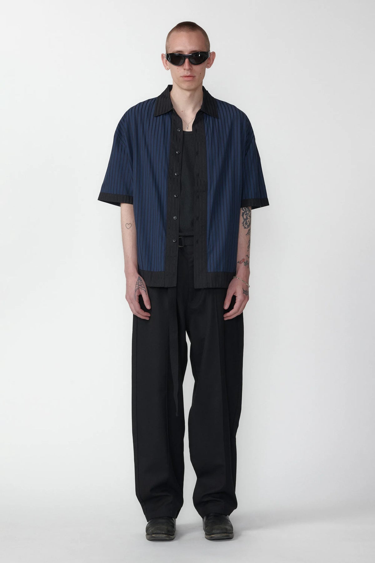 Two Tone Shirt - Navy/Black