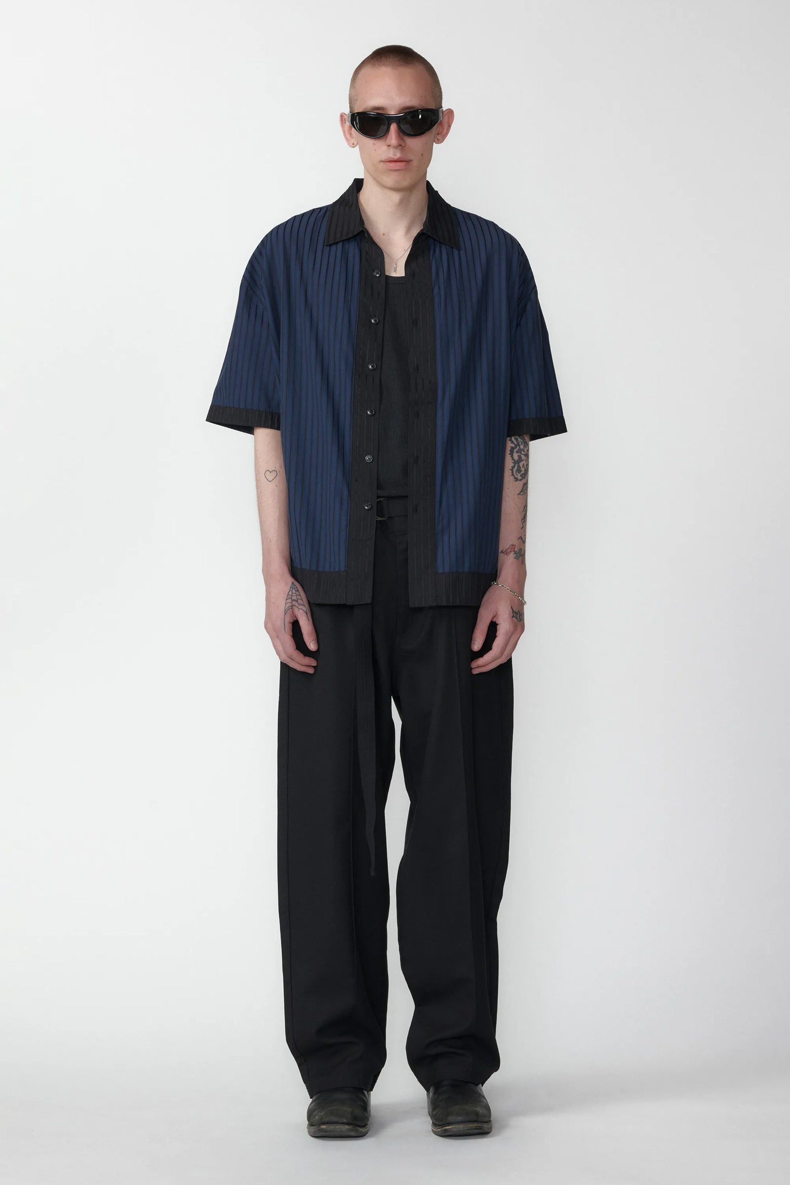 Two Tone Shirt - Navy/Black