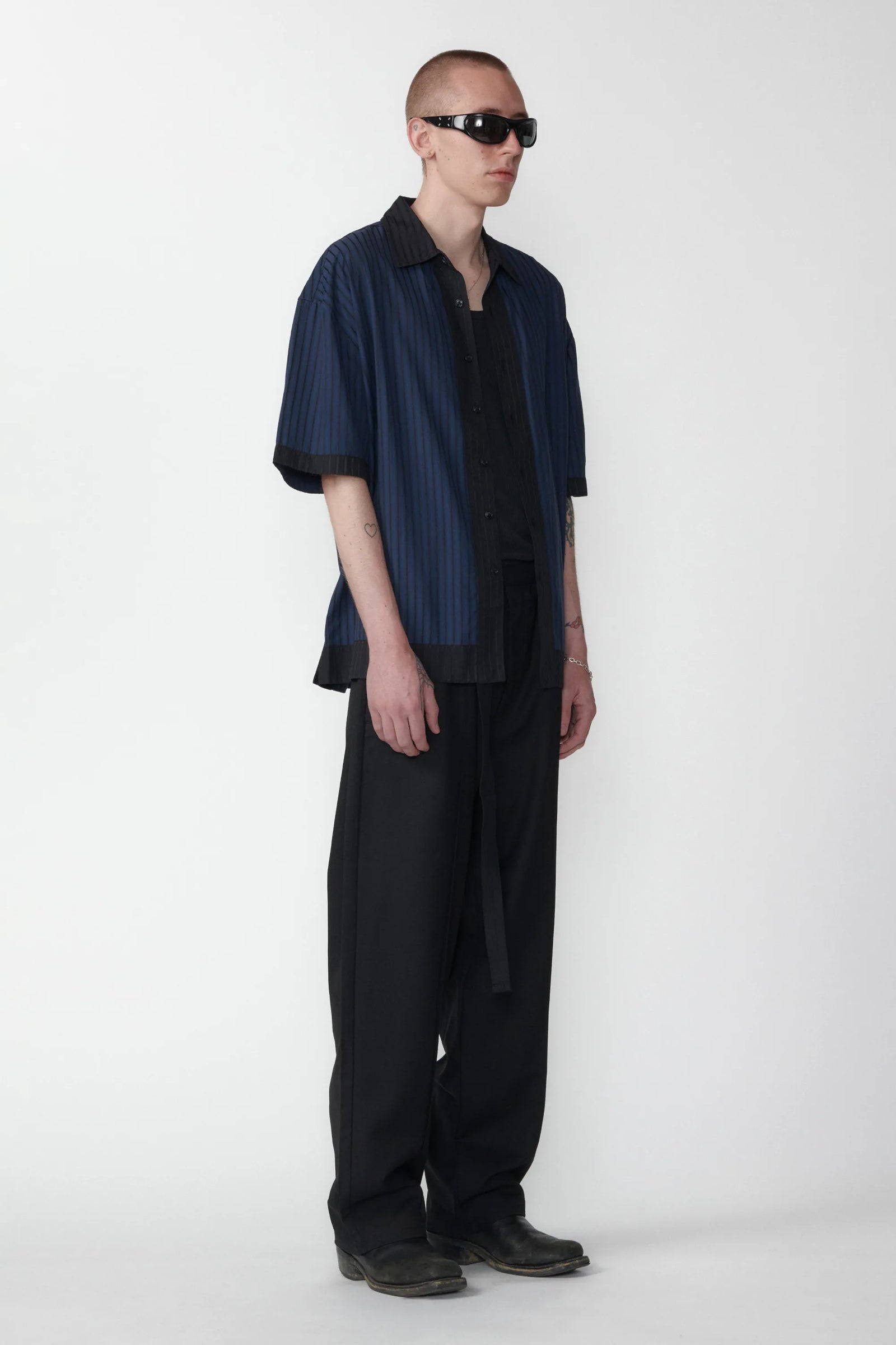 Two Tone Shirt - Navy/Black