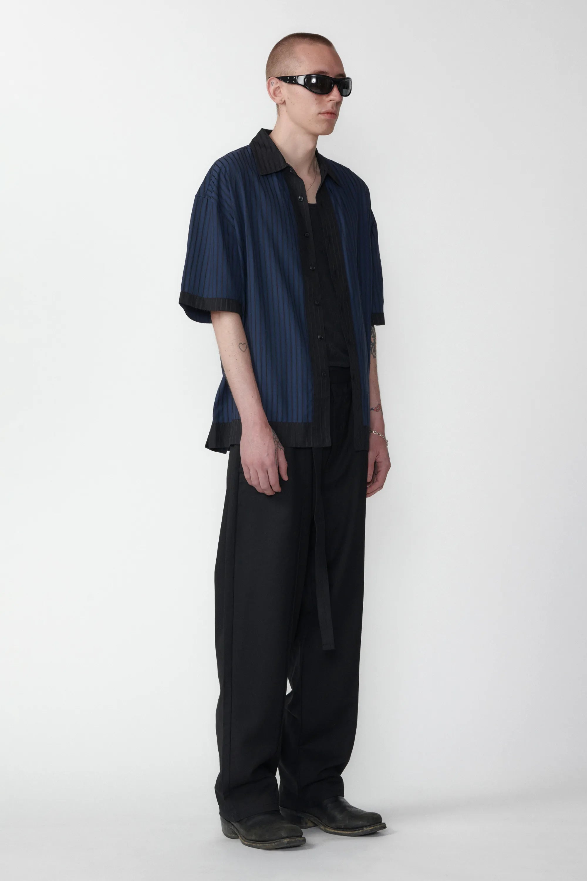Two Tone Shirt - Navy/Black