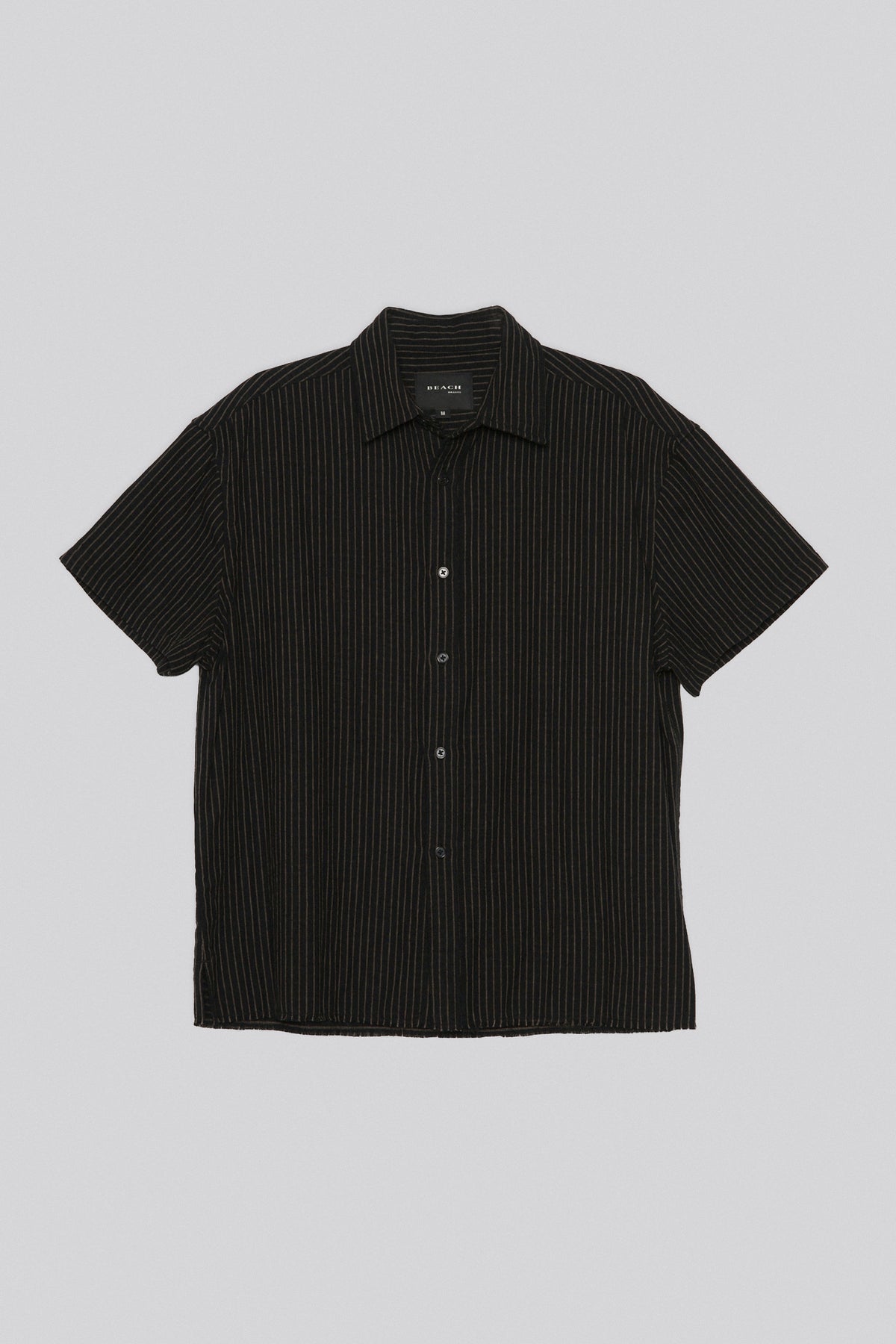 BILLY SS SHIRT - BLACK/TAN STRIPE
