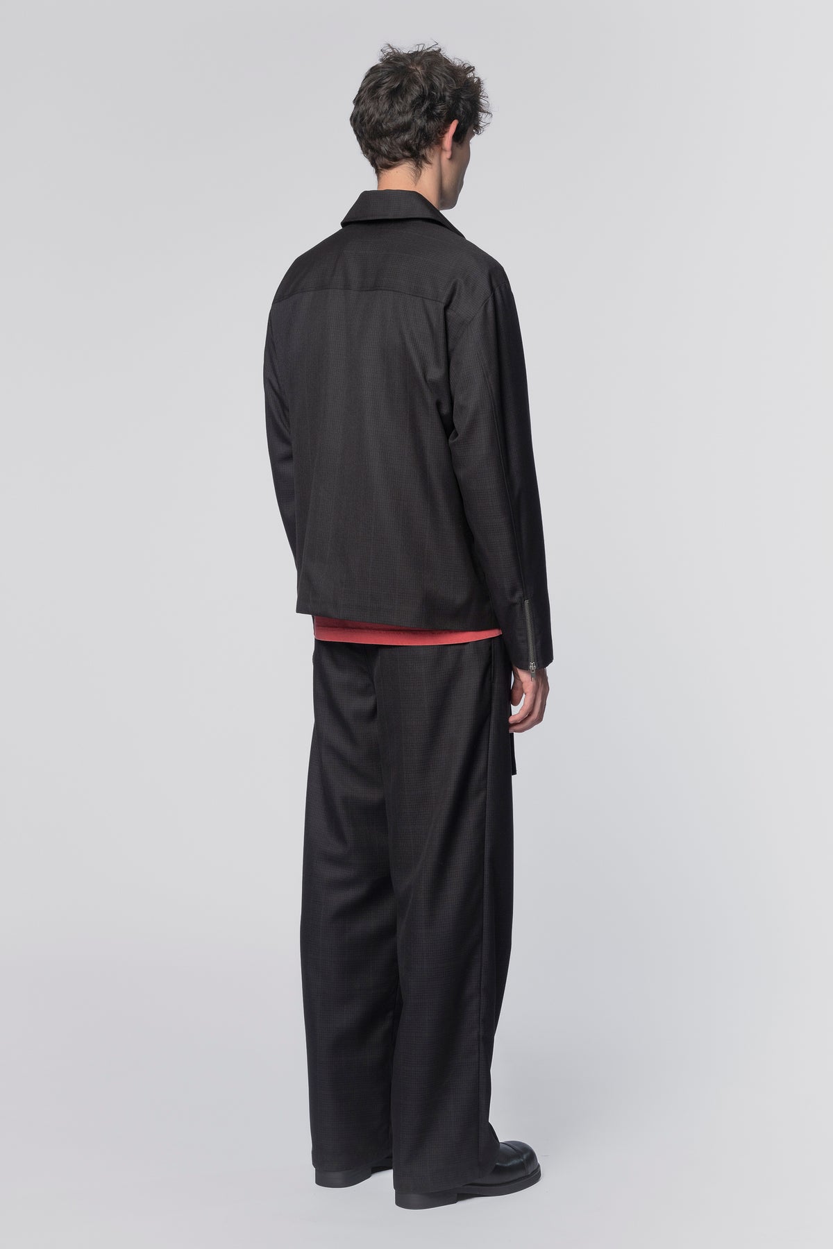 ZIP COACH - BLACK PLAID