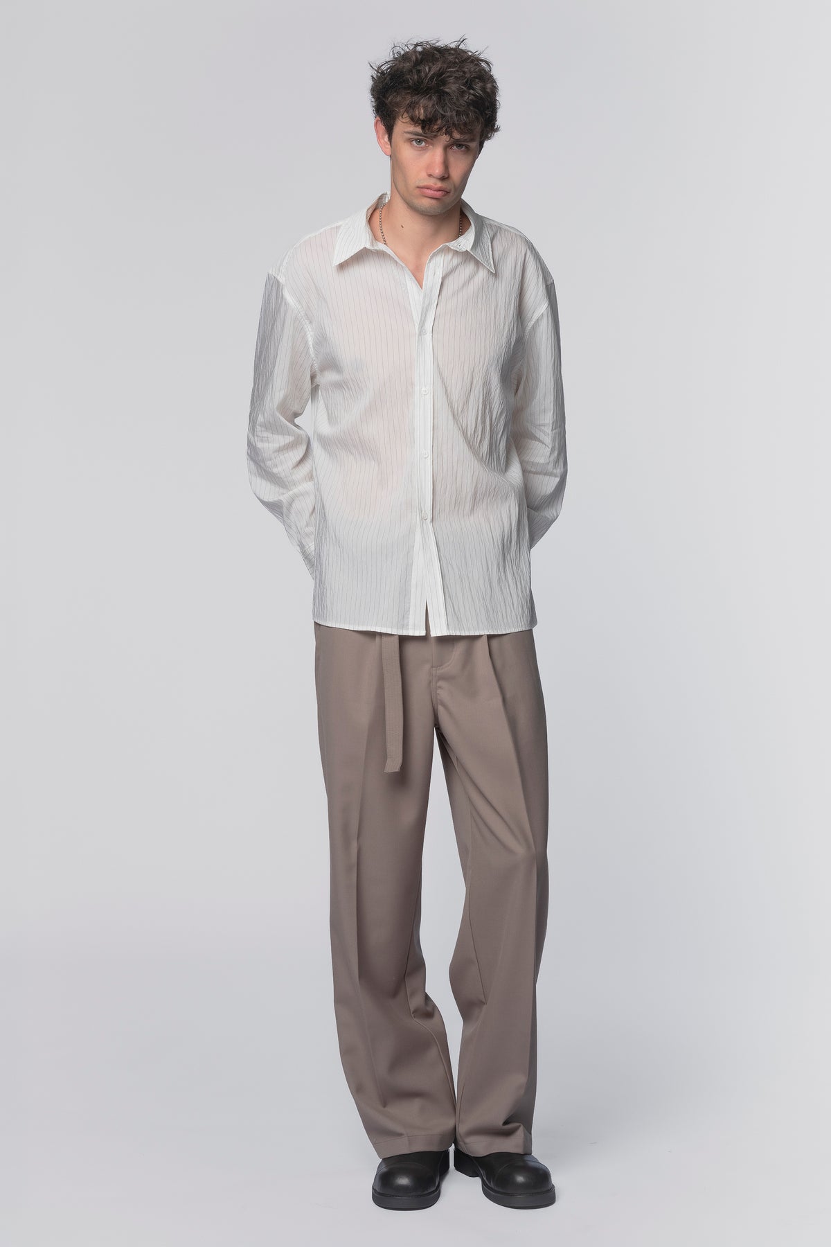 DROP LS SHIRT - WHITE STRIPE