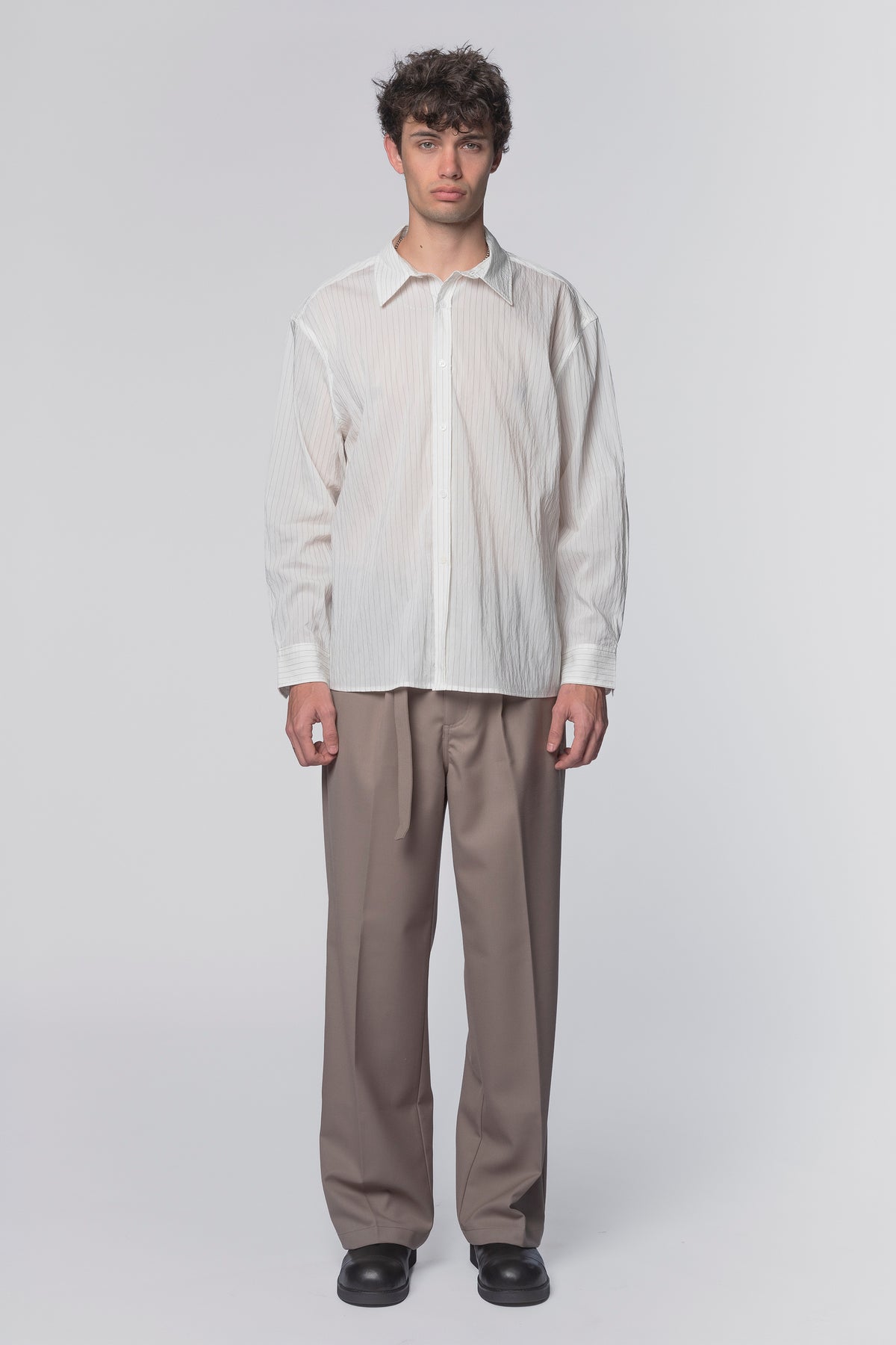 DROP LS SHIRT - WHITE STRIPE
