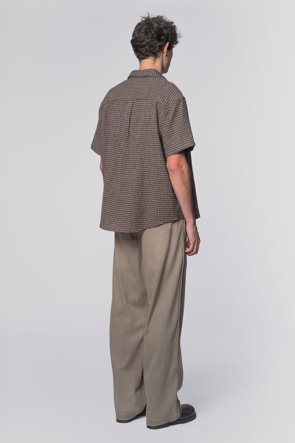 DROP SS SHIRT - BROWN CHECK