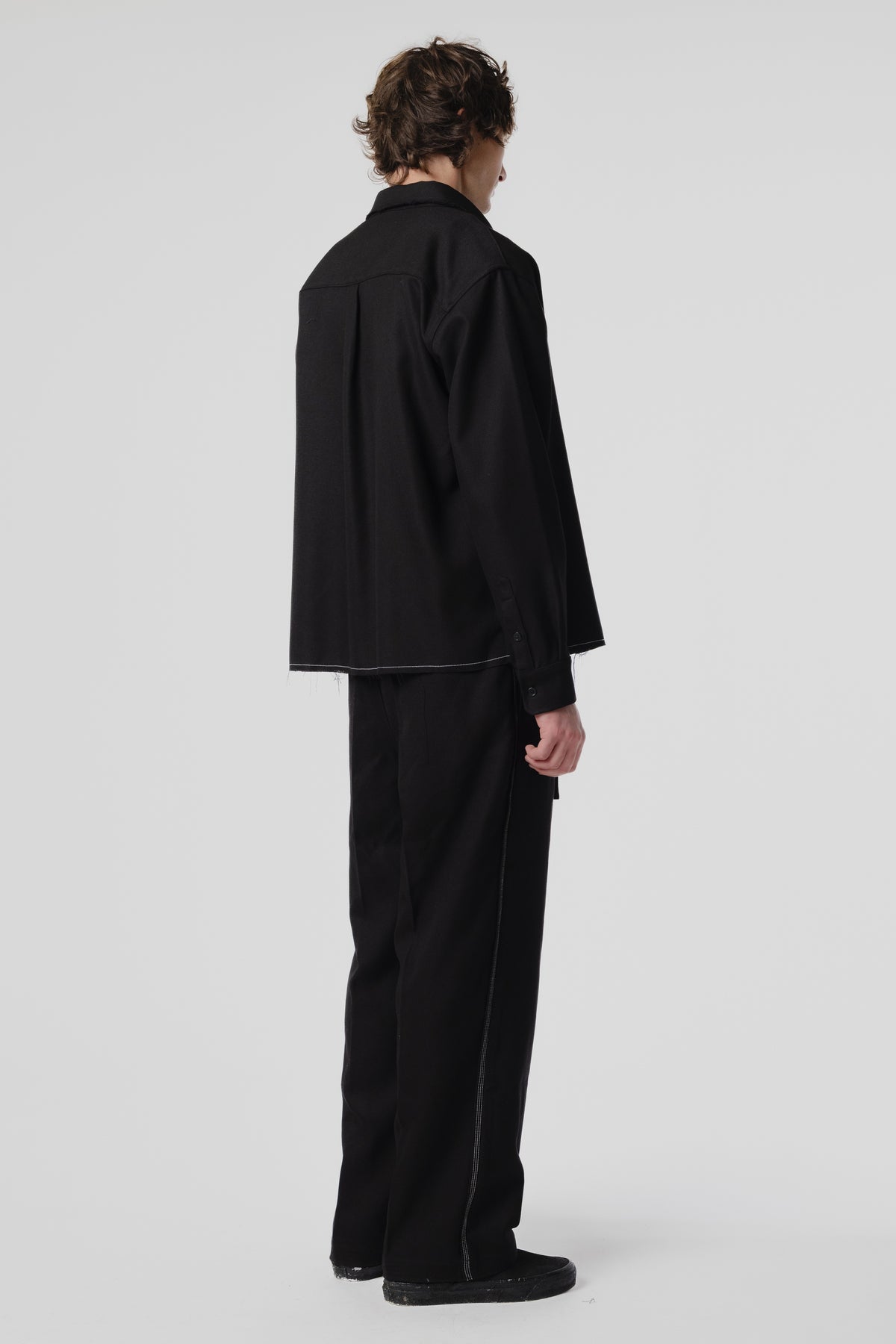 Hold LS Pocket Shirt - Black/White
