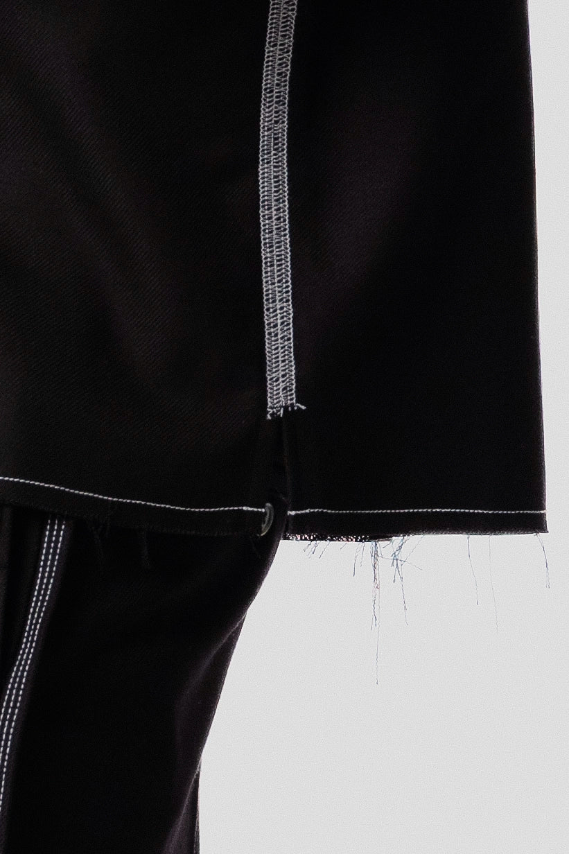 Hold LS Pocket Shirt - Black/White