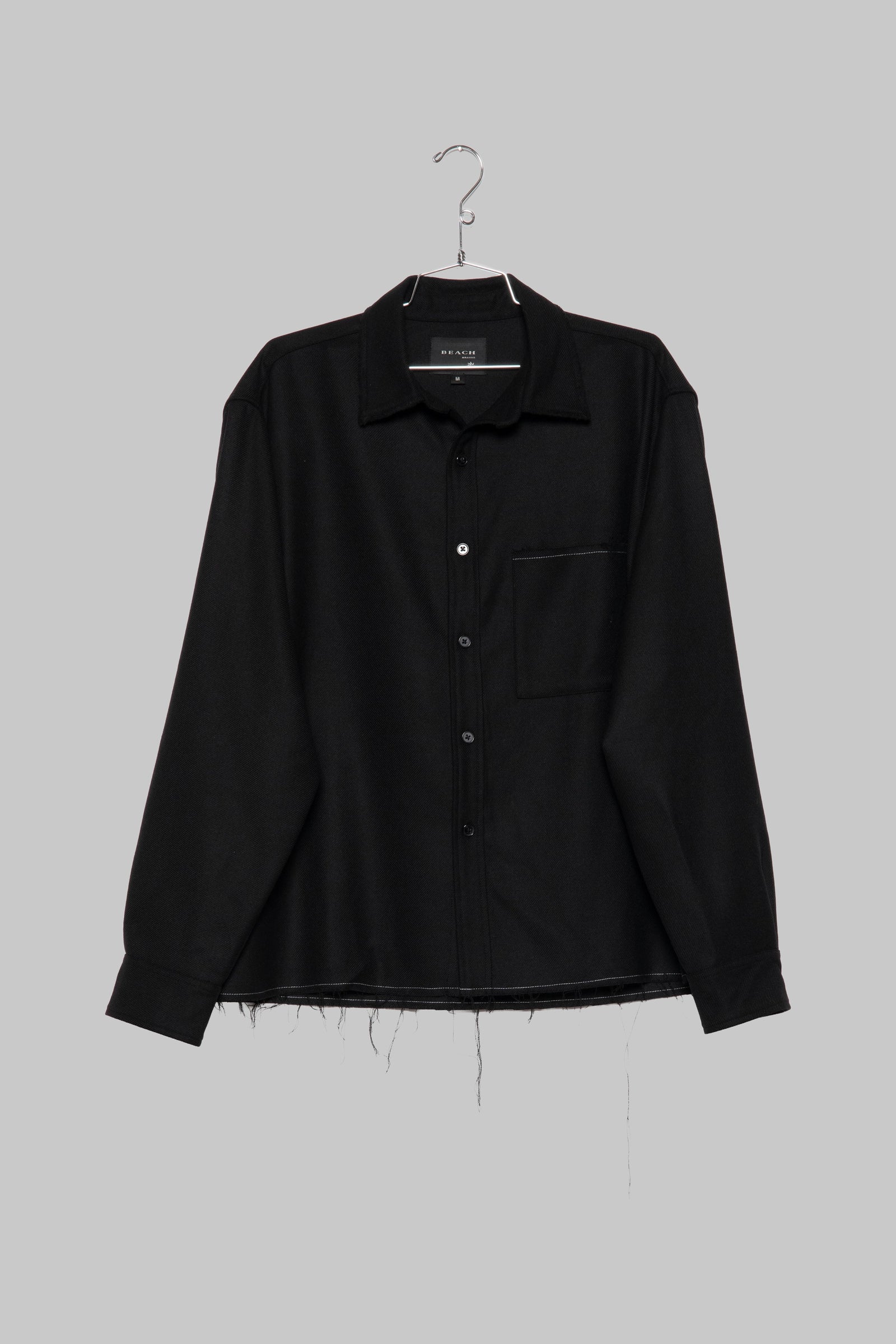 Hold LS Pocket Shirt - Black/White