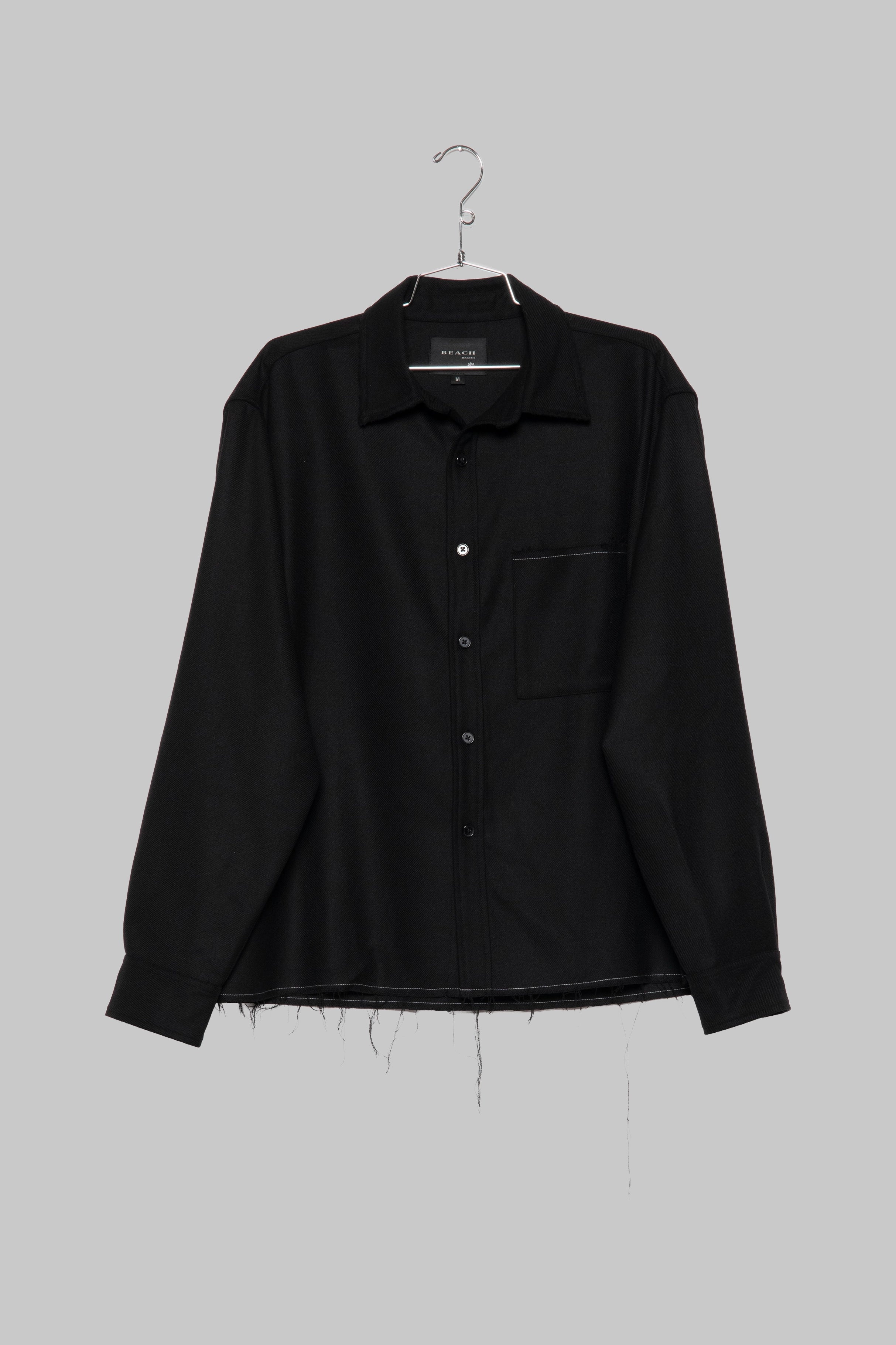 Hold LS Pocket Shirt - Black/White