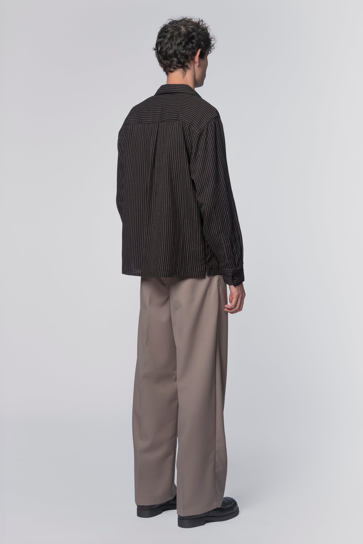HOLD LS SHIRT - BLACK/TAN STRIPE