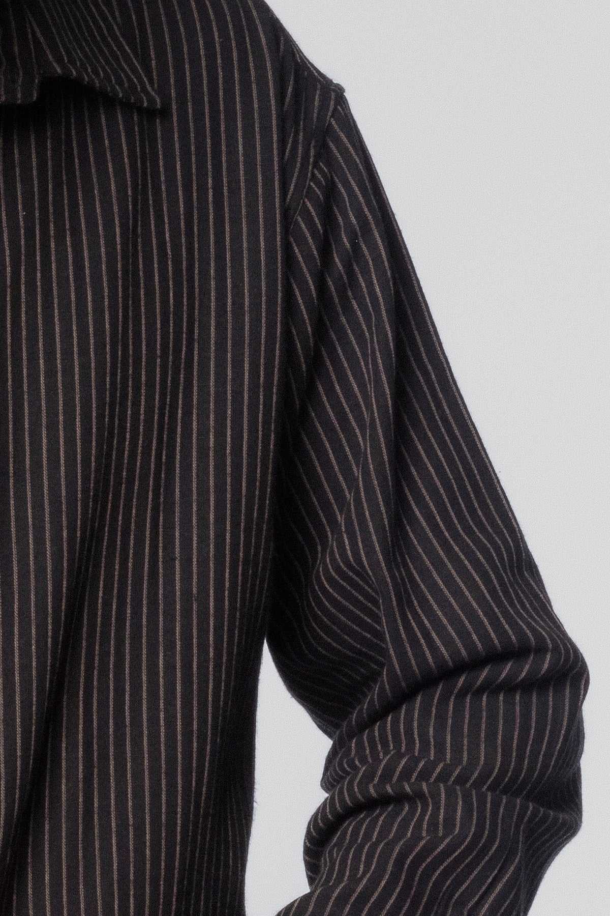HOLD LS SHIRT - BLACK/TAN STRIPE