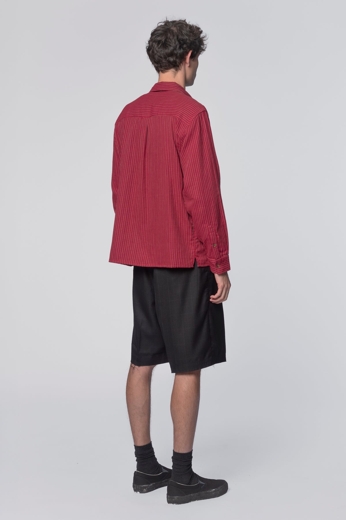 HOLD LS SHIRT - RED/TAN STRIPE