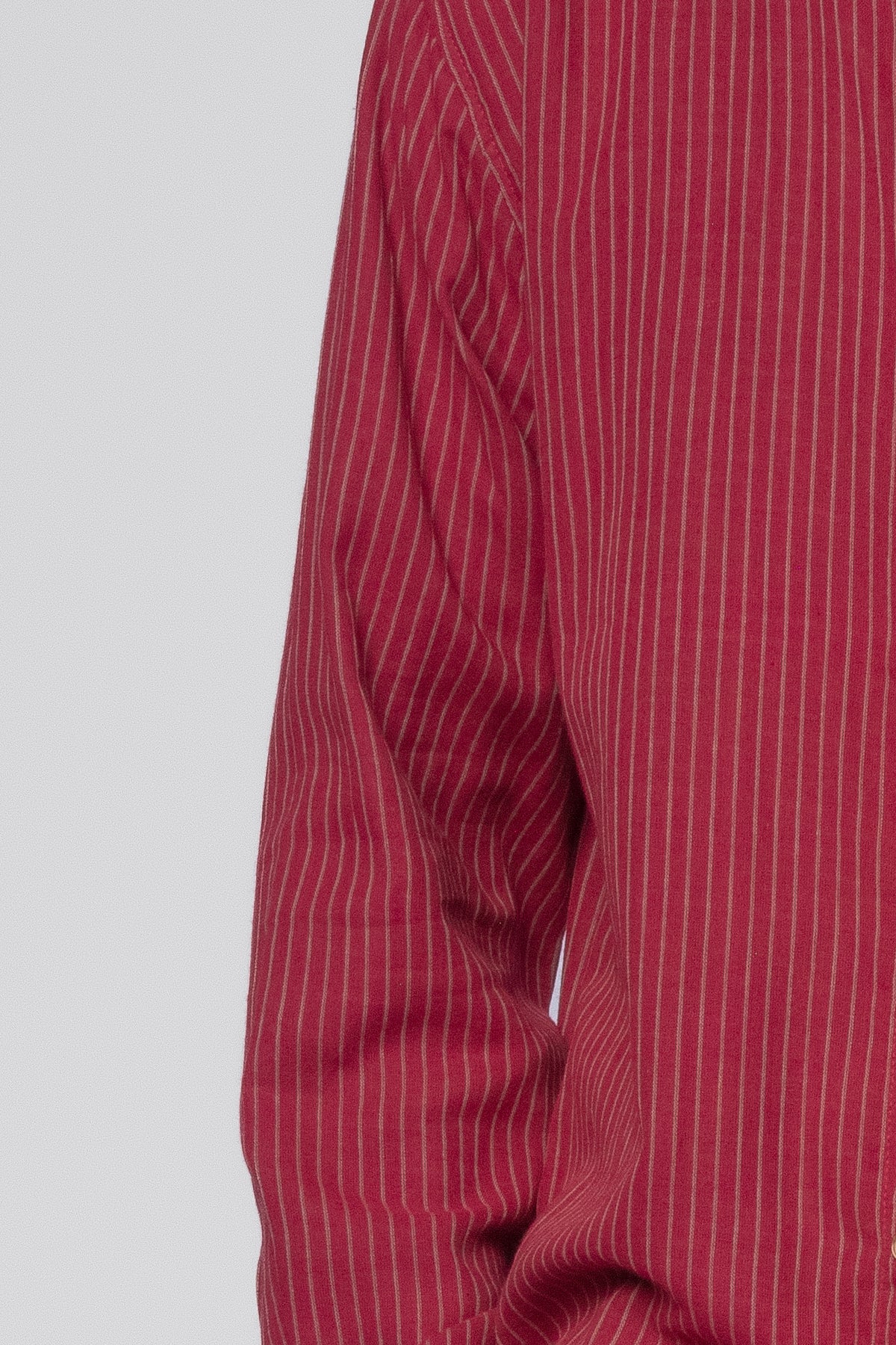 HOLD LS SHIRT - RED/TAN STRIPE