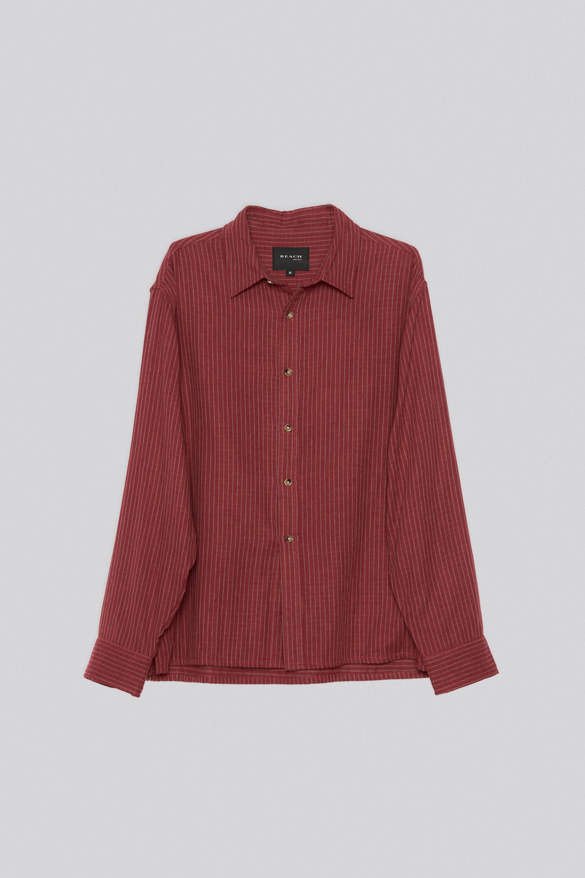 HOLD LS SHIRT - RED/TAN STRIPE